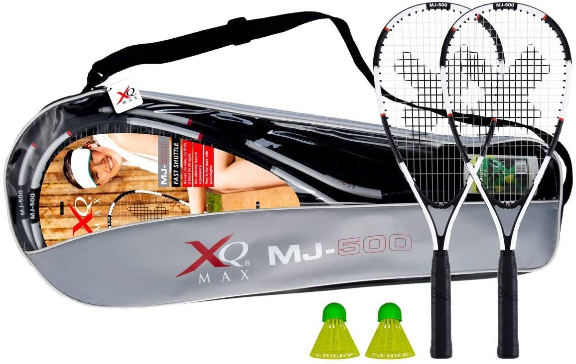 Sport Schläger XQMAX Speed-Badmintonschläger Speed Badminton Schläger Set, 2 Schläger & 2 Federbälle