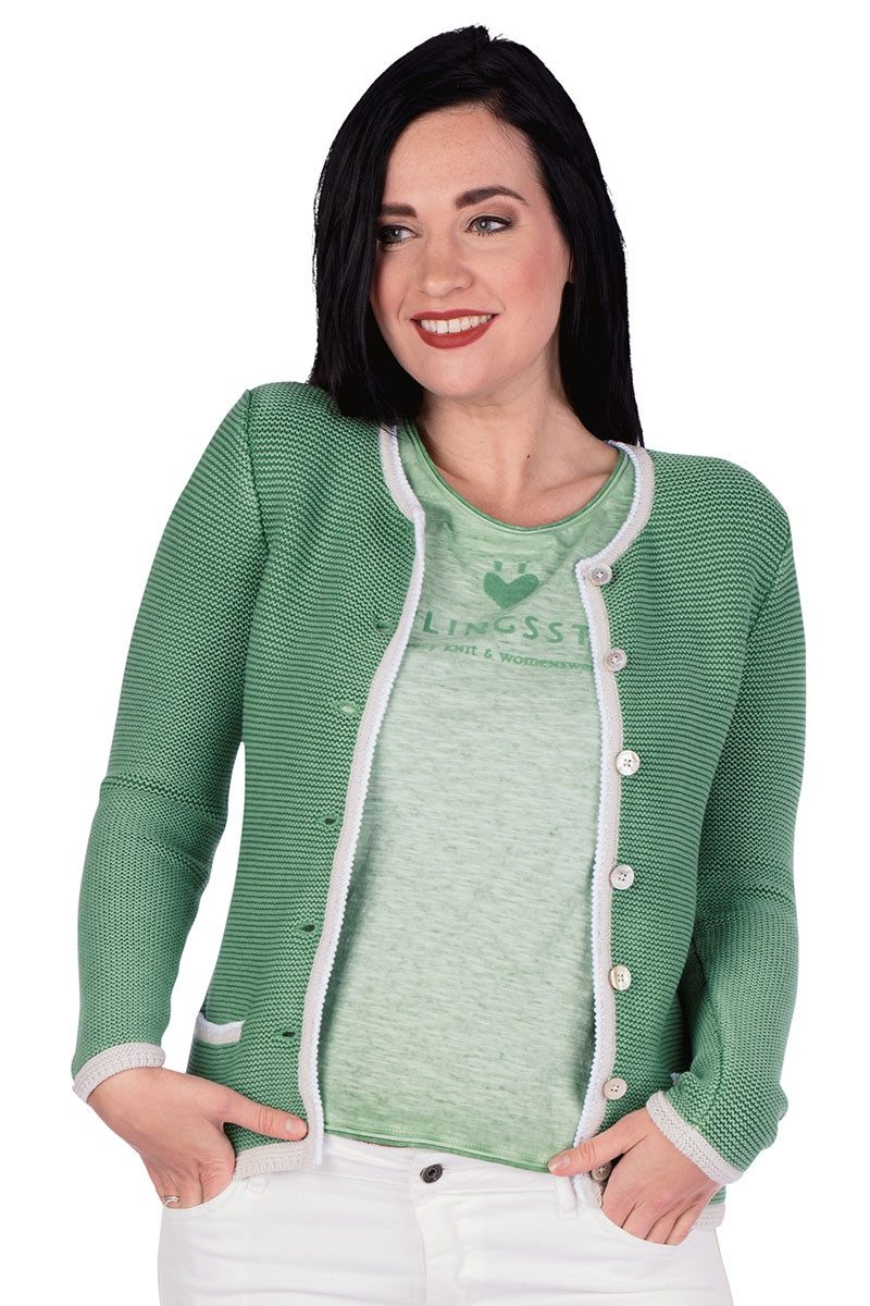 Lieblingsstück Trachtenstrickjacke Trachten Strickjacke - ZARA - spring green