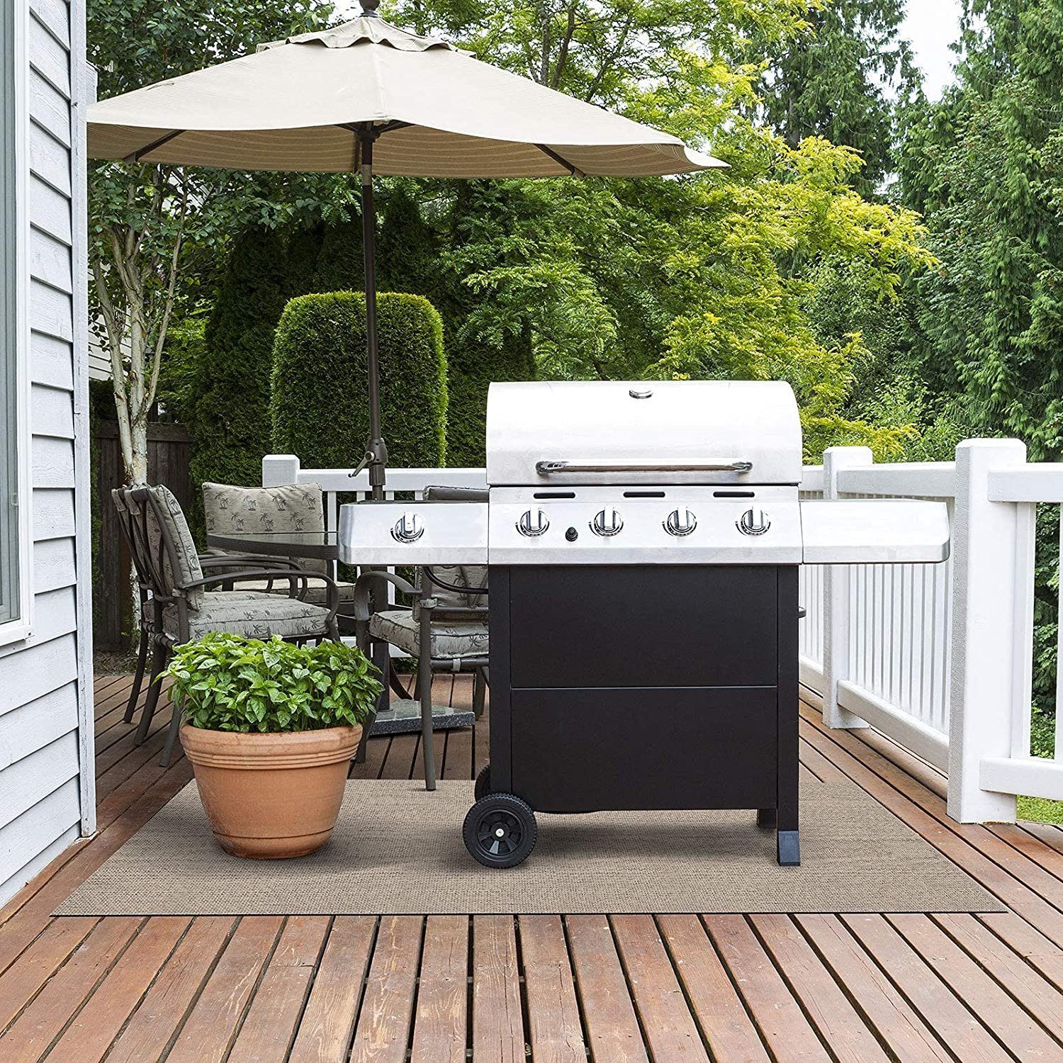 Karat Bodenschutzmatte Grillschutzmatte schwer entflammbar BBQ Matte Outdoor Bodenschutz, Outdoor Matten für den Grill, verschiedene Farben & Größen
