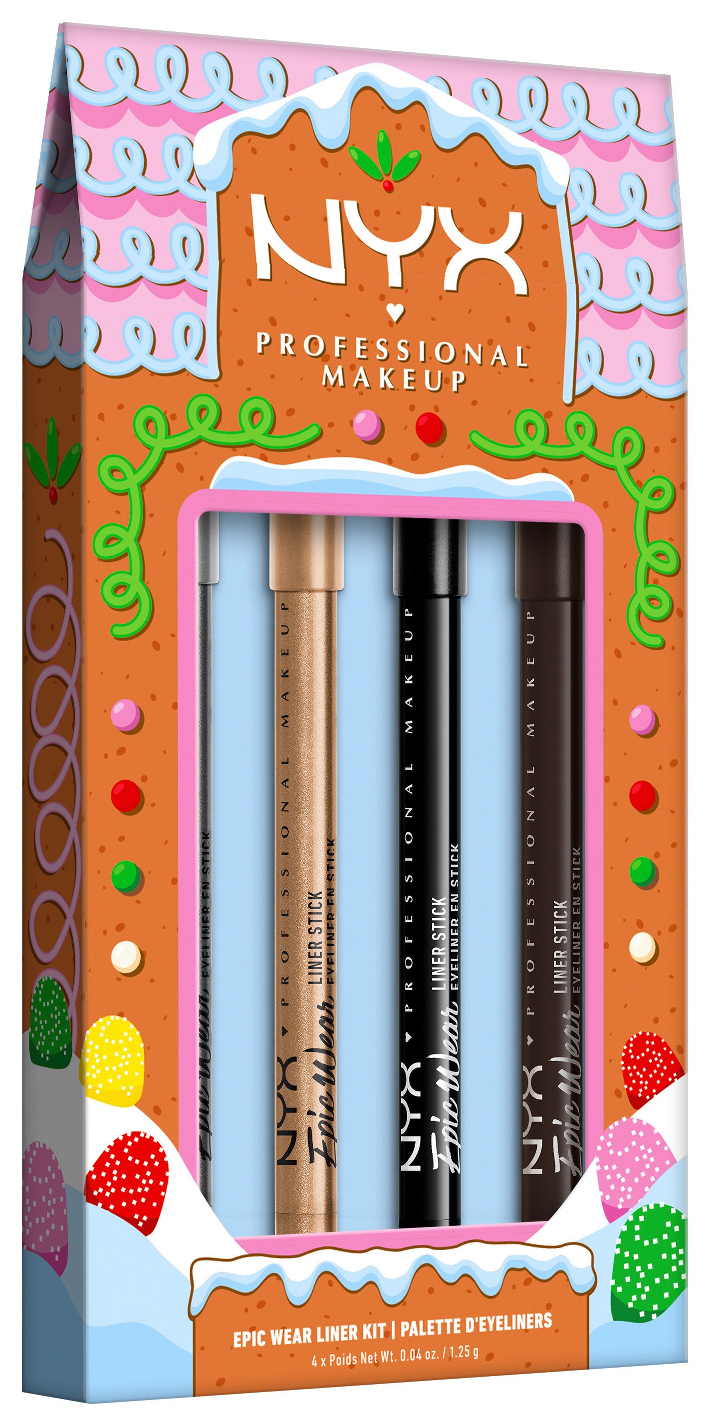 NYX PROFESSIONAL MAKEUP Eyeliner Epic Wear Liner Stick Kit, 4-tlg.