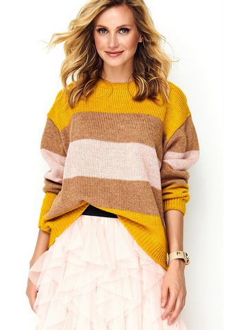 MAKADAMIA Трикотажный пуловер в coolem полосатая...