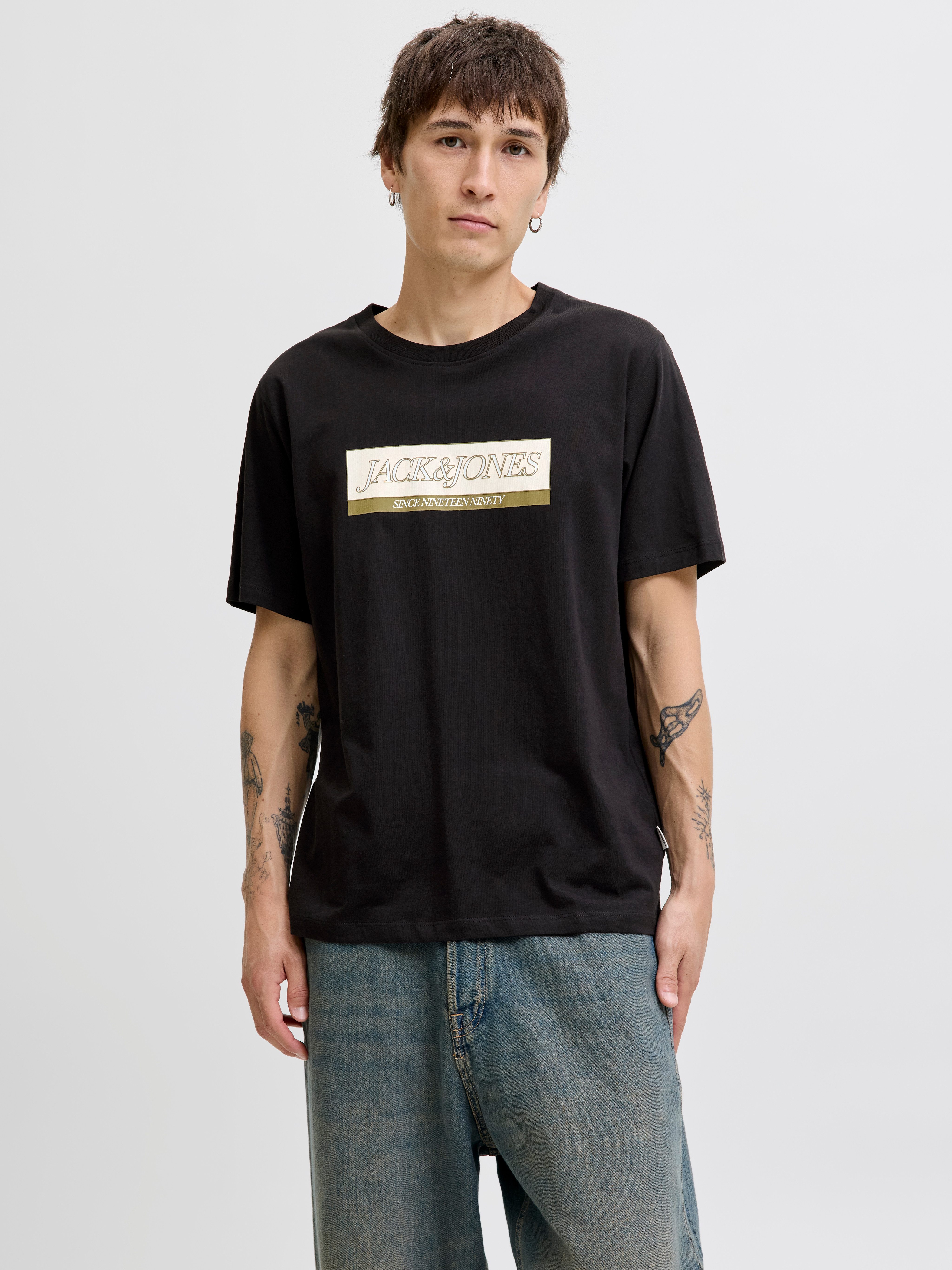 Jack & Jones T-Shirt JORINWOOD BLOCK BRANDING TEE SS CN günstig online kaufen