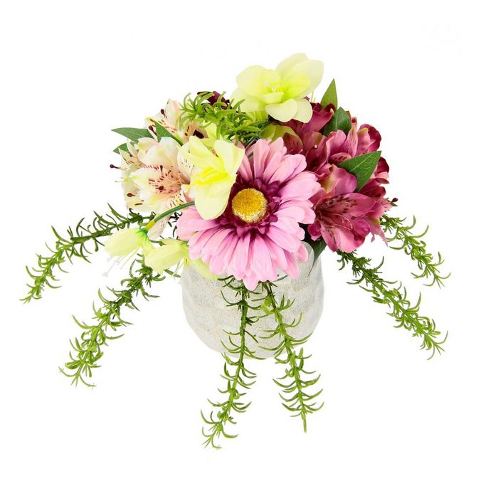 Kunstblume Arrangement Blüten I.GE.A. Höhe 23 cm Topf aus Keramik