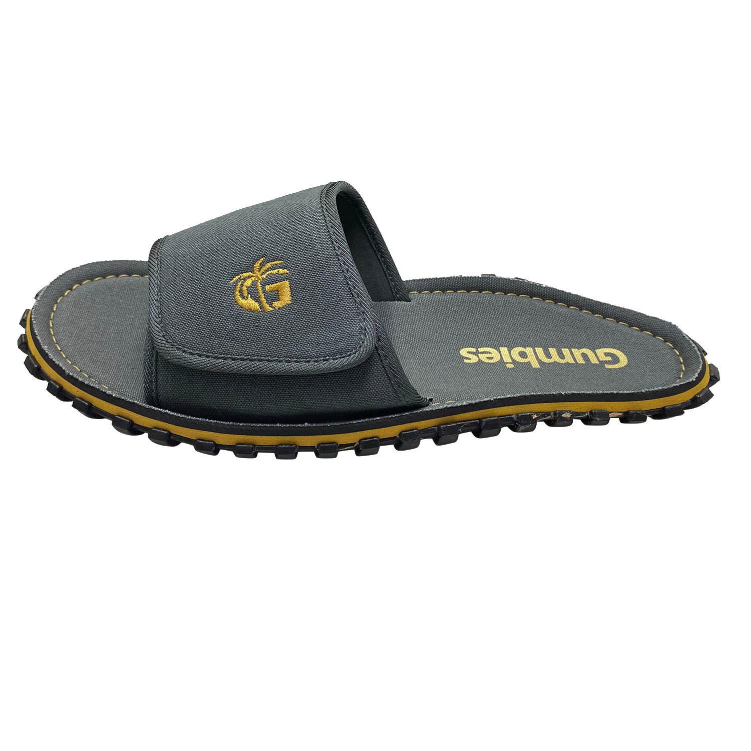 Gumbies Strider Slides in Grey Pantolette Hergestellt aus recycelten Materialien