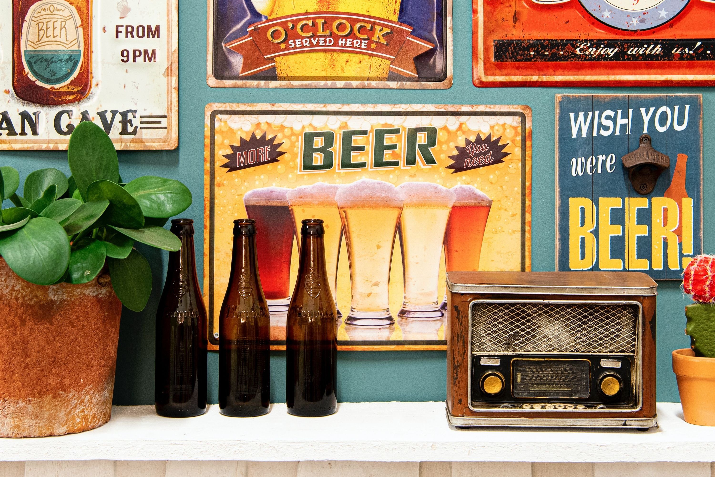 Clayre & Eef Wandbild, Familie, Cooles Grosses Retro Eisenschild Modell DO NOT TOUCH.. Material