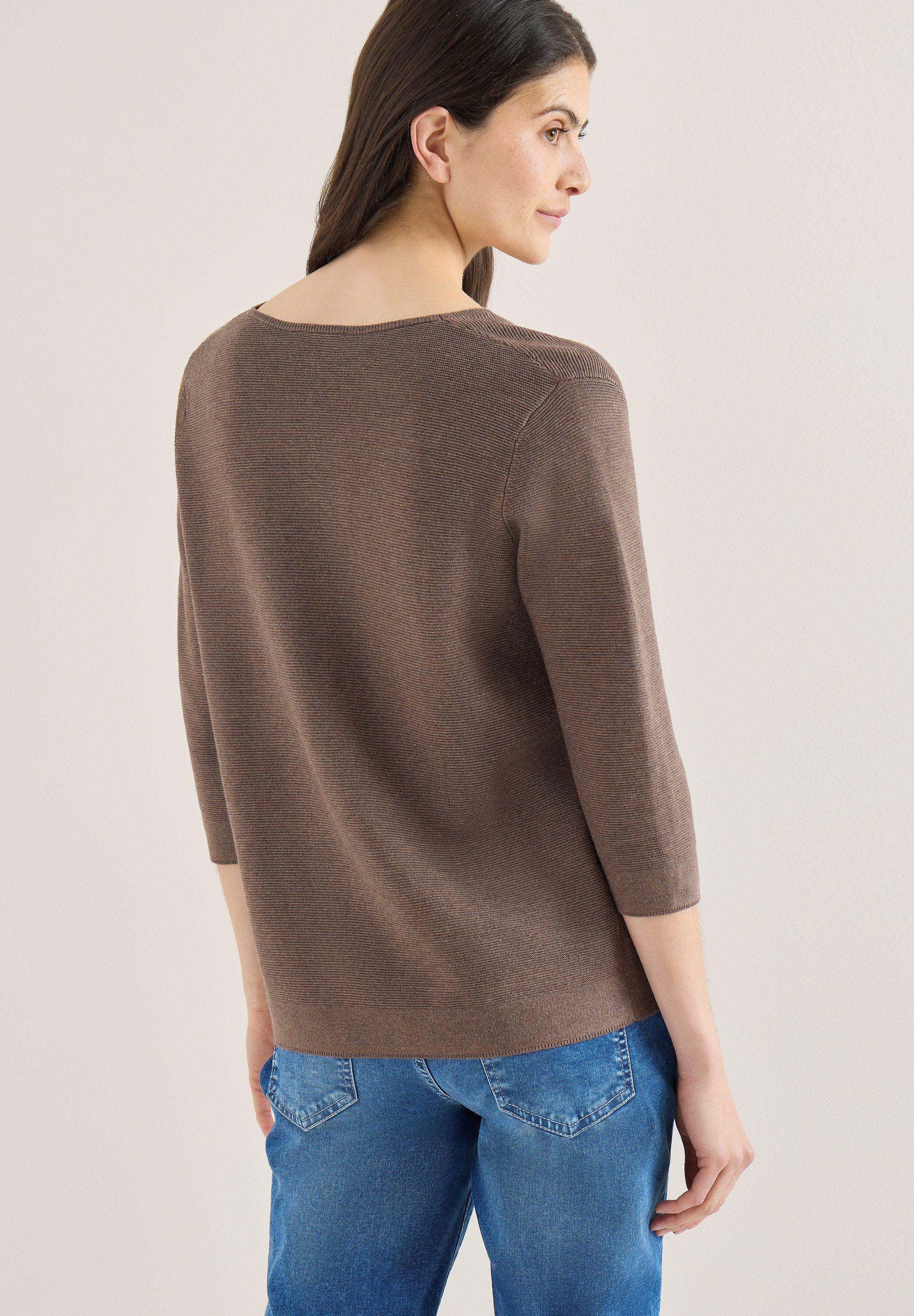 CECIL Strickpullover 3/4-Arm mit Viskose
