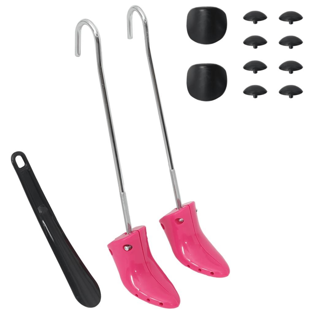 vidaXL Schuhspanner Stiefelspanner mit Schuhanzieher Rosa EU 34-40 Kunststoff (1-tlg)