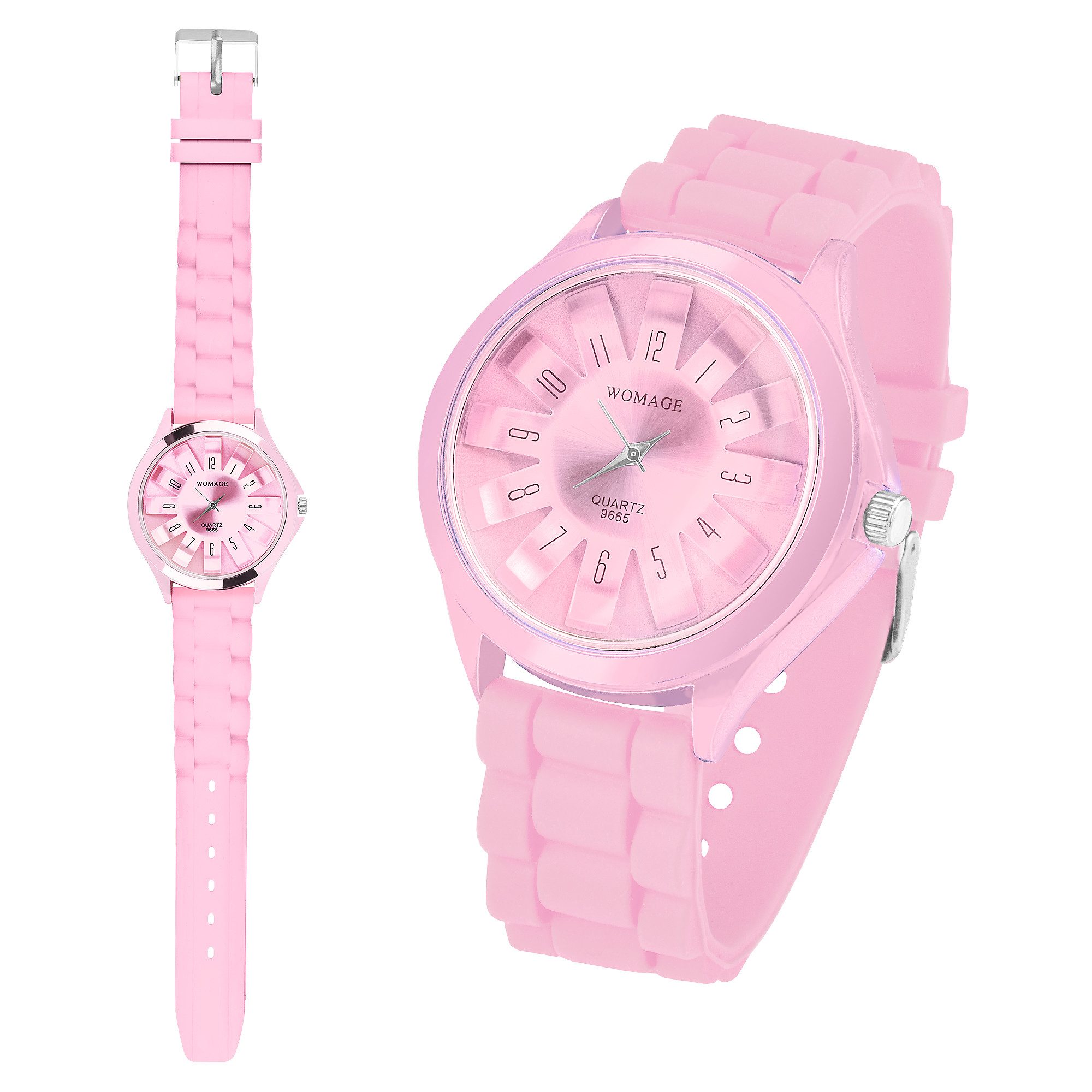 Taffstyle Quarzuhr Damen Silikon Armbanduhr Silikon Uhr für Frauen modern und zeitlos, (Mädchen Jungen Sportuhr Bunte Kinderuhr Farbige Lernuhr Silikonuhr Süß), Leicht und bequem