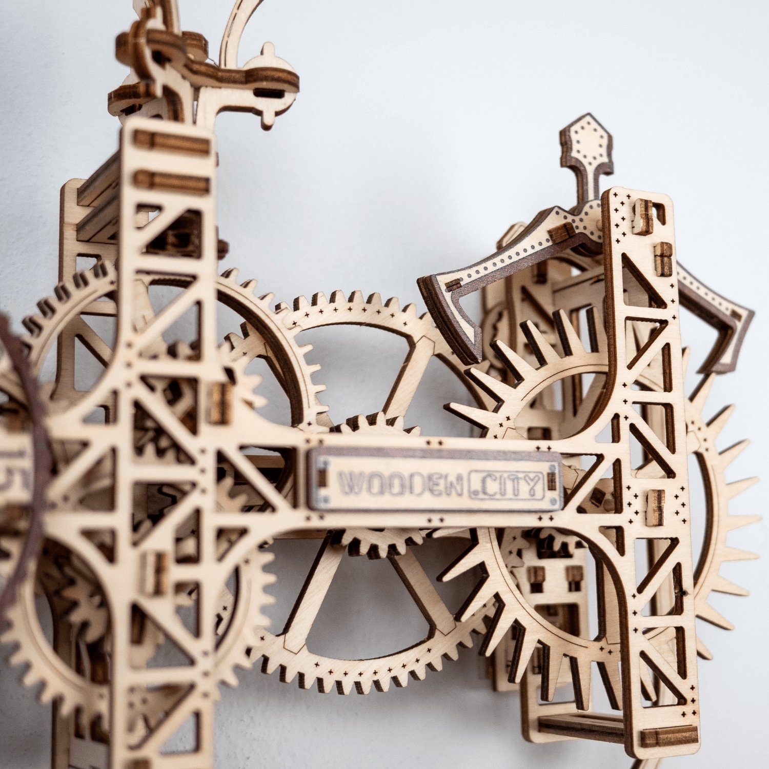 Wooden City Puzzle WoodenCity Steampunk Wall Clock Wanduhr Mechanisches Holzpuzzle, 269 Puzzleteile