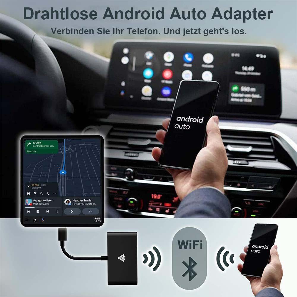 und USB- Plug-and-Play, unterstützt OEM-Autos Android-Autoadapter 2016 KFZ-Adapter, für ab MOUTEN Kabelloser kabelgebundene Typ-C-Schnittstellen