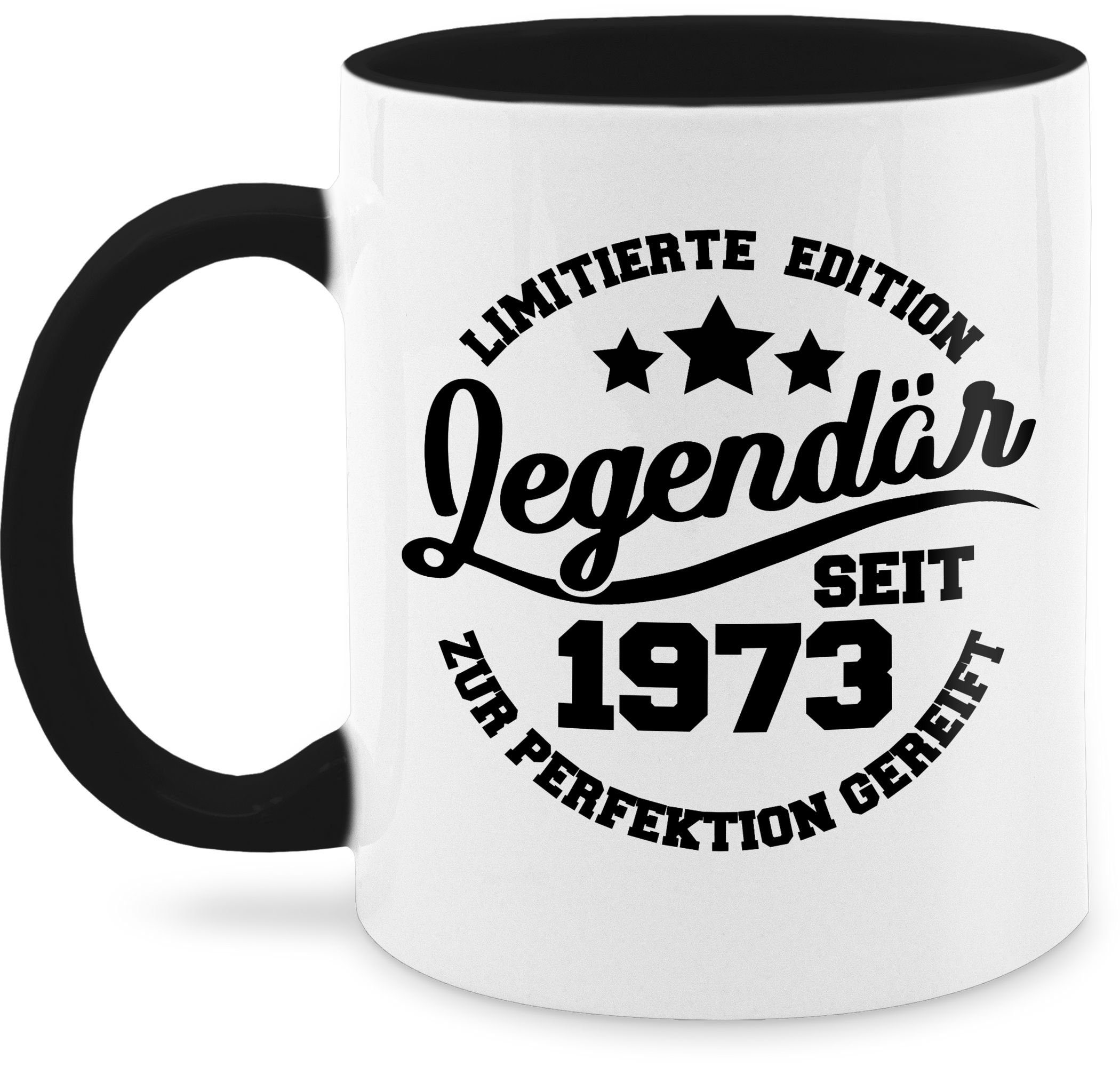 Shirtracer Tasse 1973, Keramik, seit 1 Geburtstag 50. Tasse Legendär Schwarz