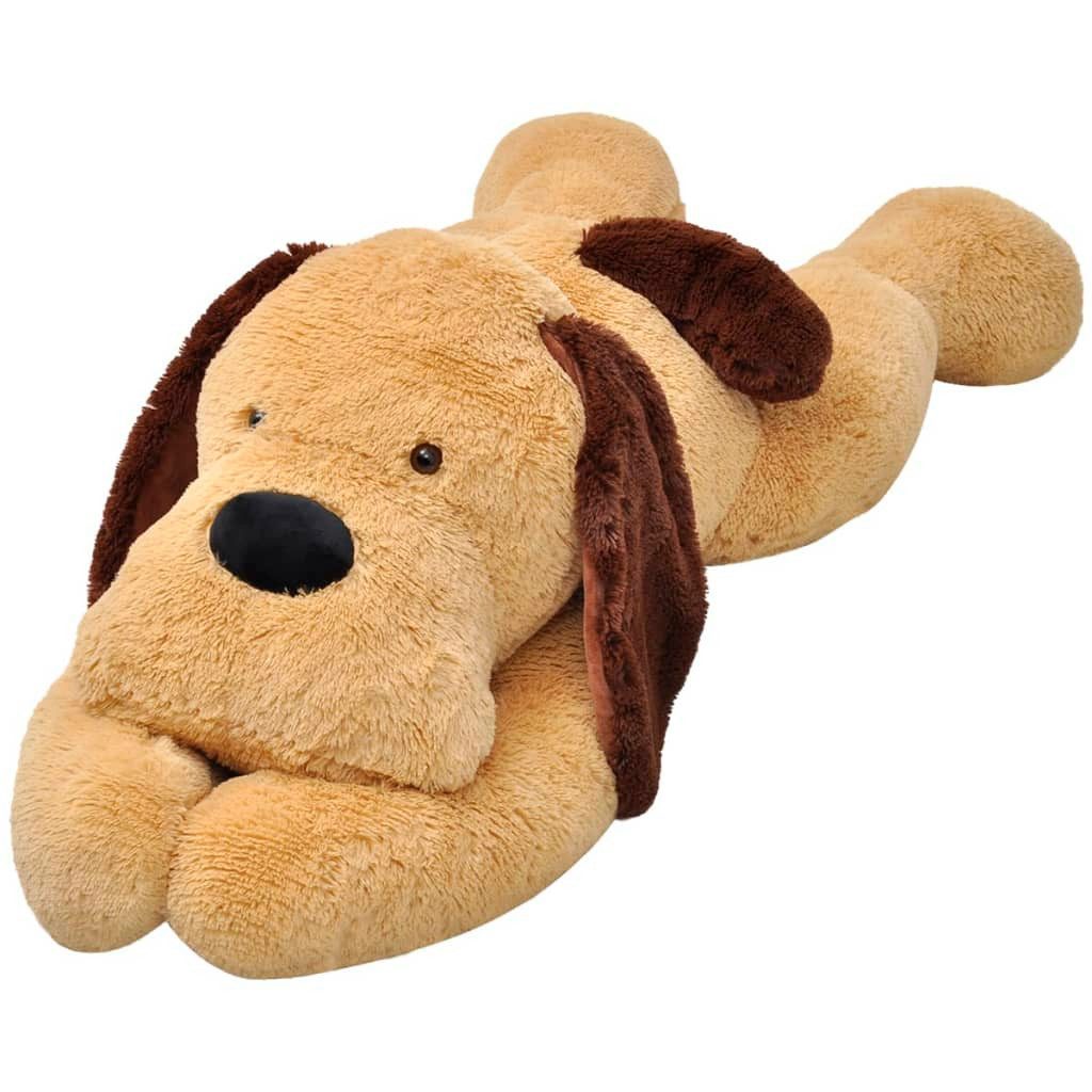 vidaXL Greifspielzeug Hund Kuscheltier Plüsch Braun 80 cm