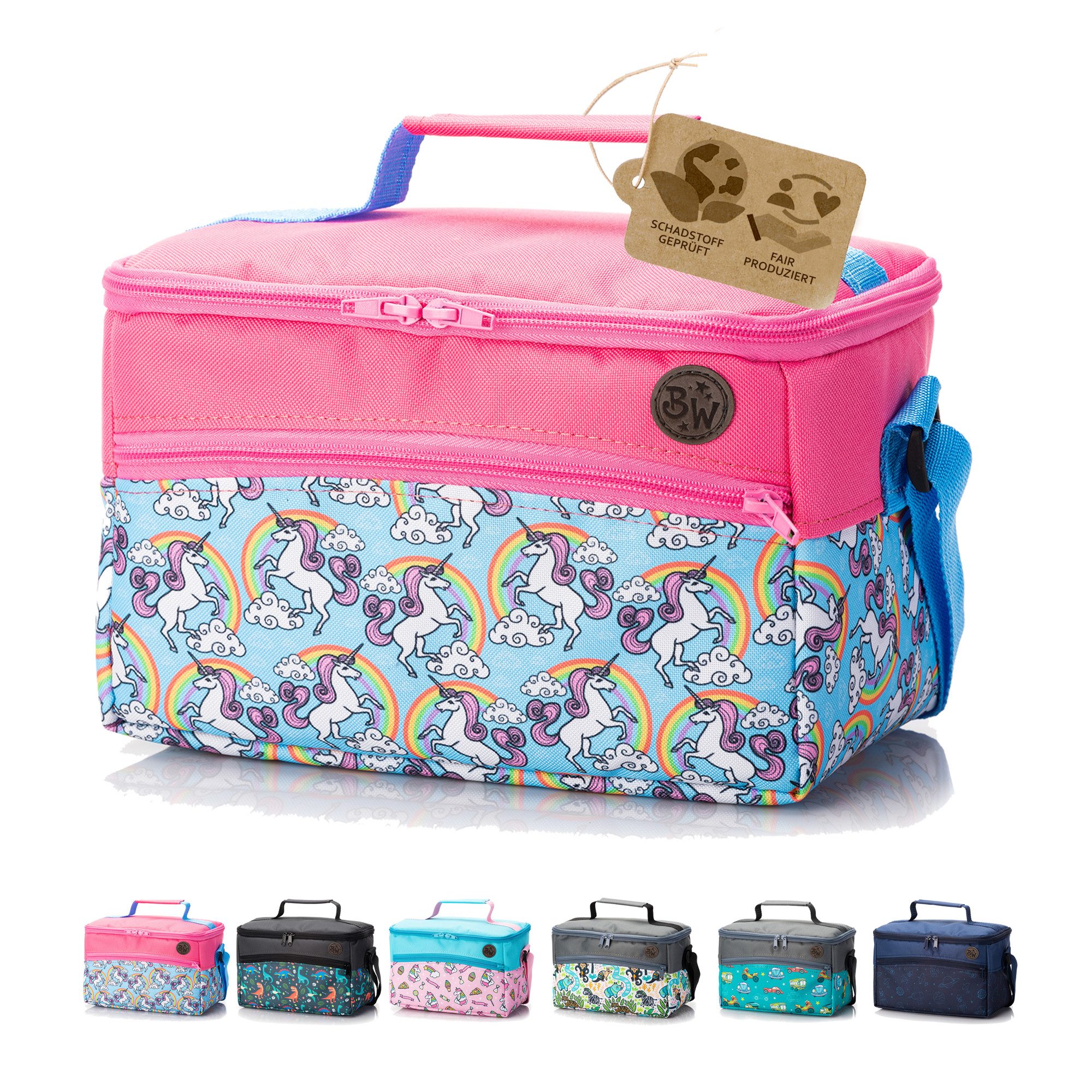 BambiniWelt by Rafael K. Aufbewahrungstasche Tasche für Toniebox Tigerbox für Musikbox Hörwürfel Innenfächer, innere Fächer dank Klettband frei verstellbar