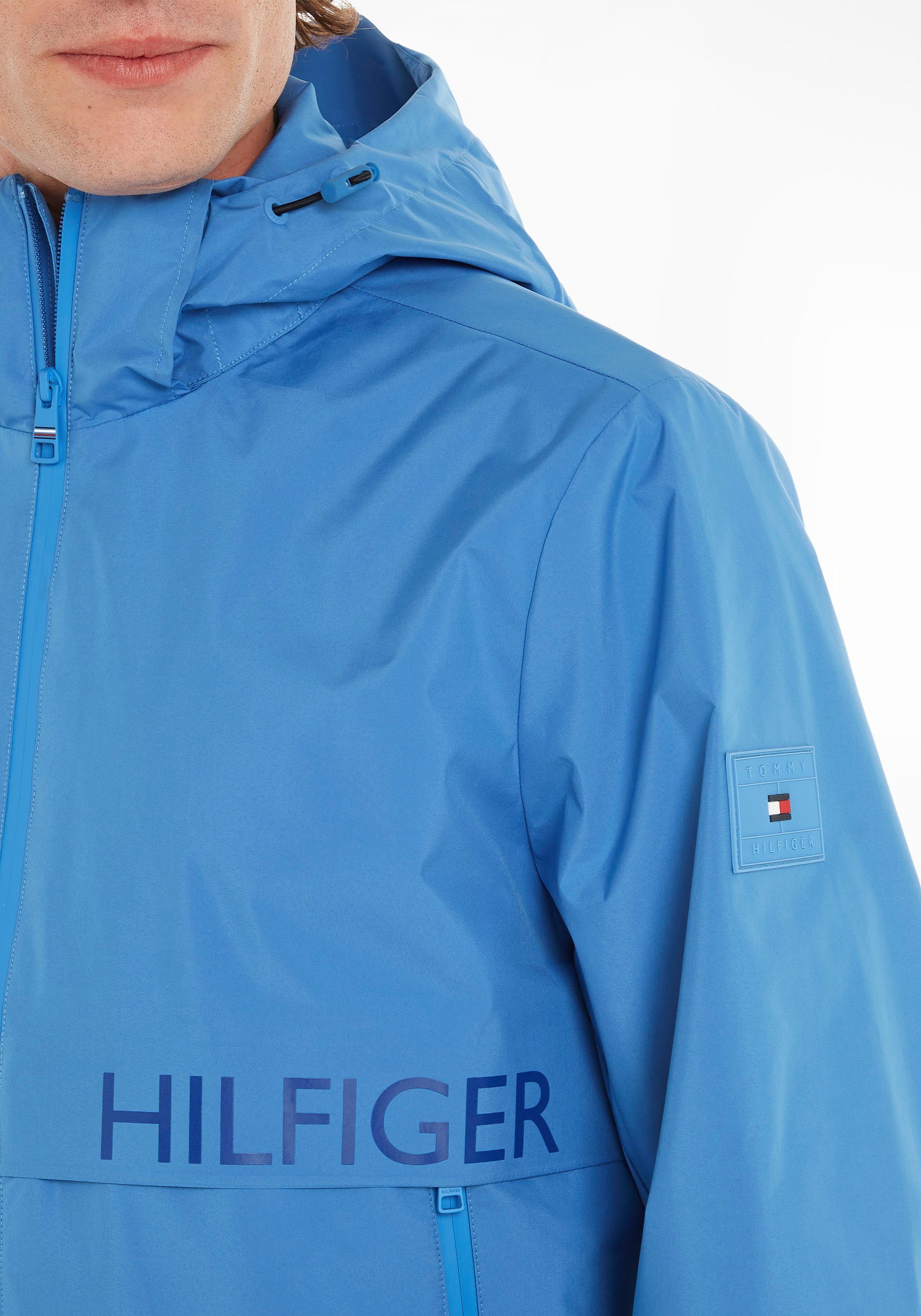 Funktionsjacke Blue TH PROTECT JACKET HOODED Hilfiger Tommy SAIL Iconic