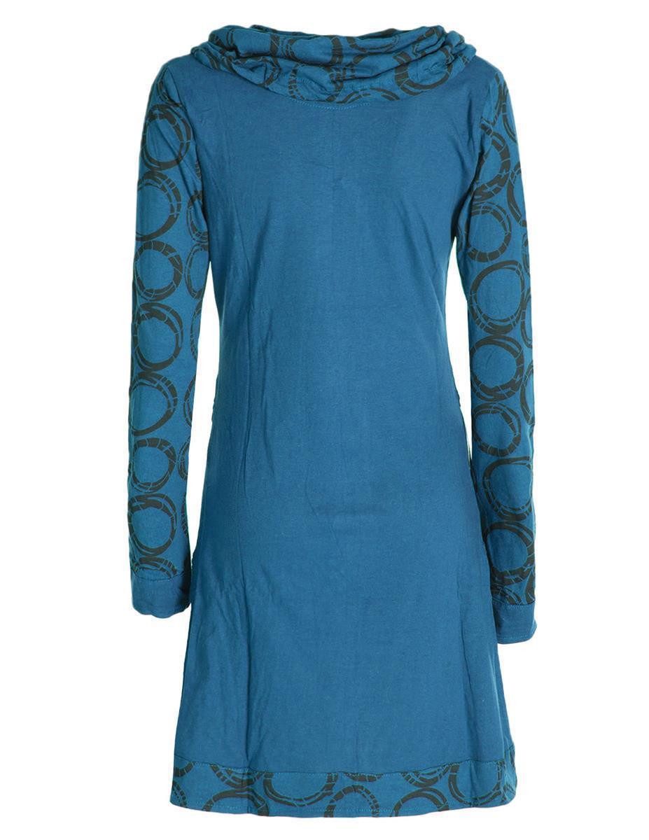 Vishes Jerseykleid Langarm Kleid Schal-Kleid Winterkleider Baumwollkleid El günstig online kaufen