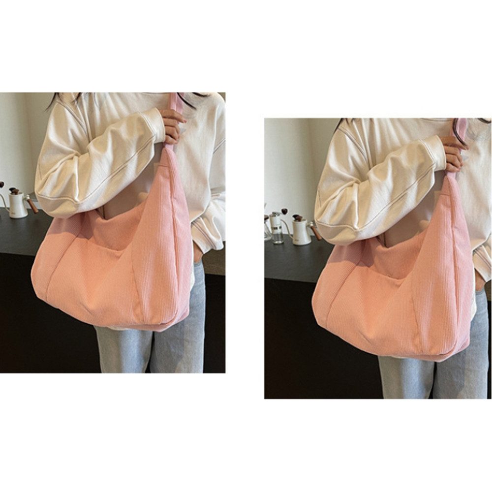 Zaewry Umhängetasche Damen Cord Tasche Shopper Umhängetasche Crossbody Hobo Handtasche, für Alltag, Uni und Arbeit – Bild 4 von 5