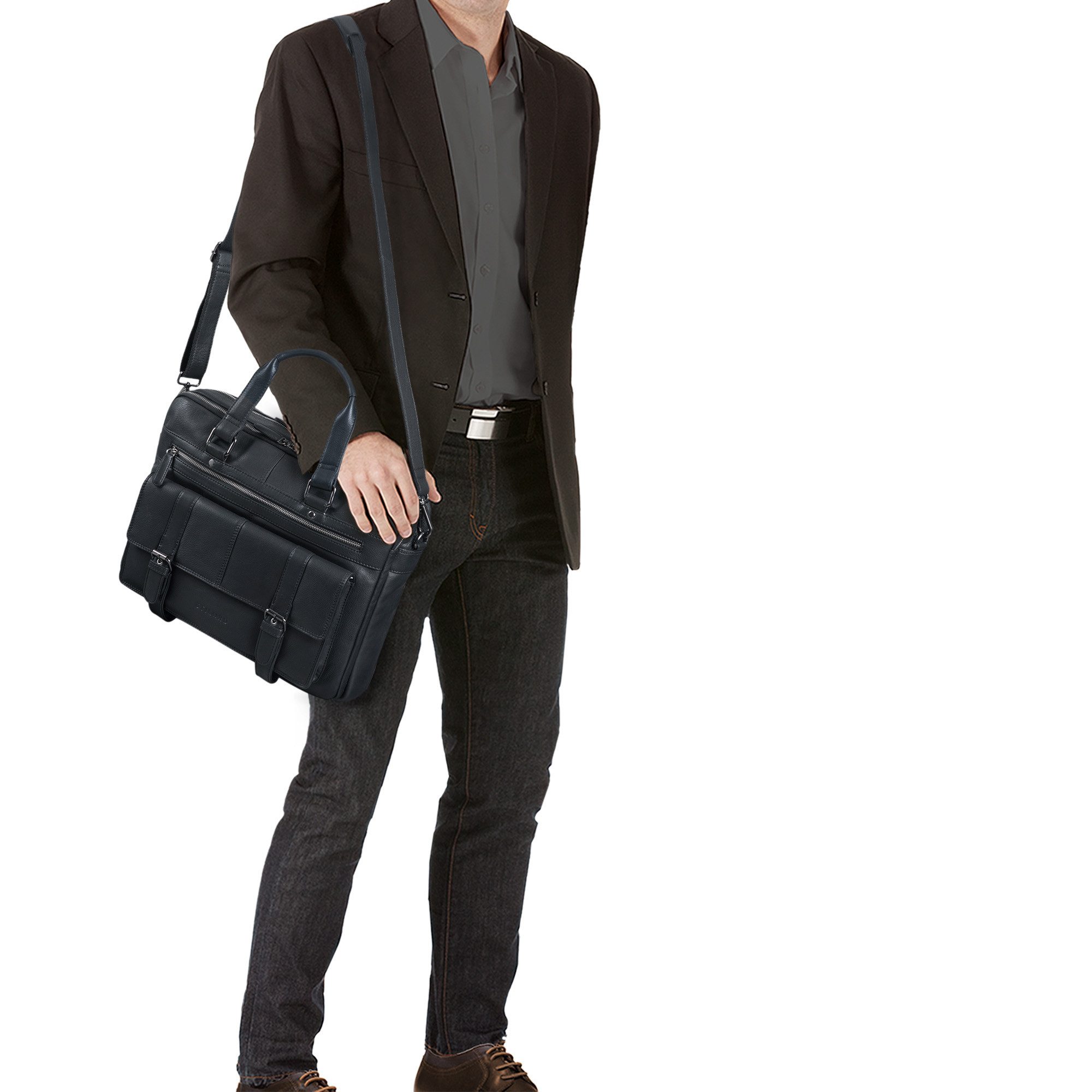 STILORD Aktentasche "Alvaro" Vintage Ledertasche Laptoptasche