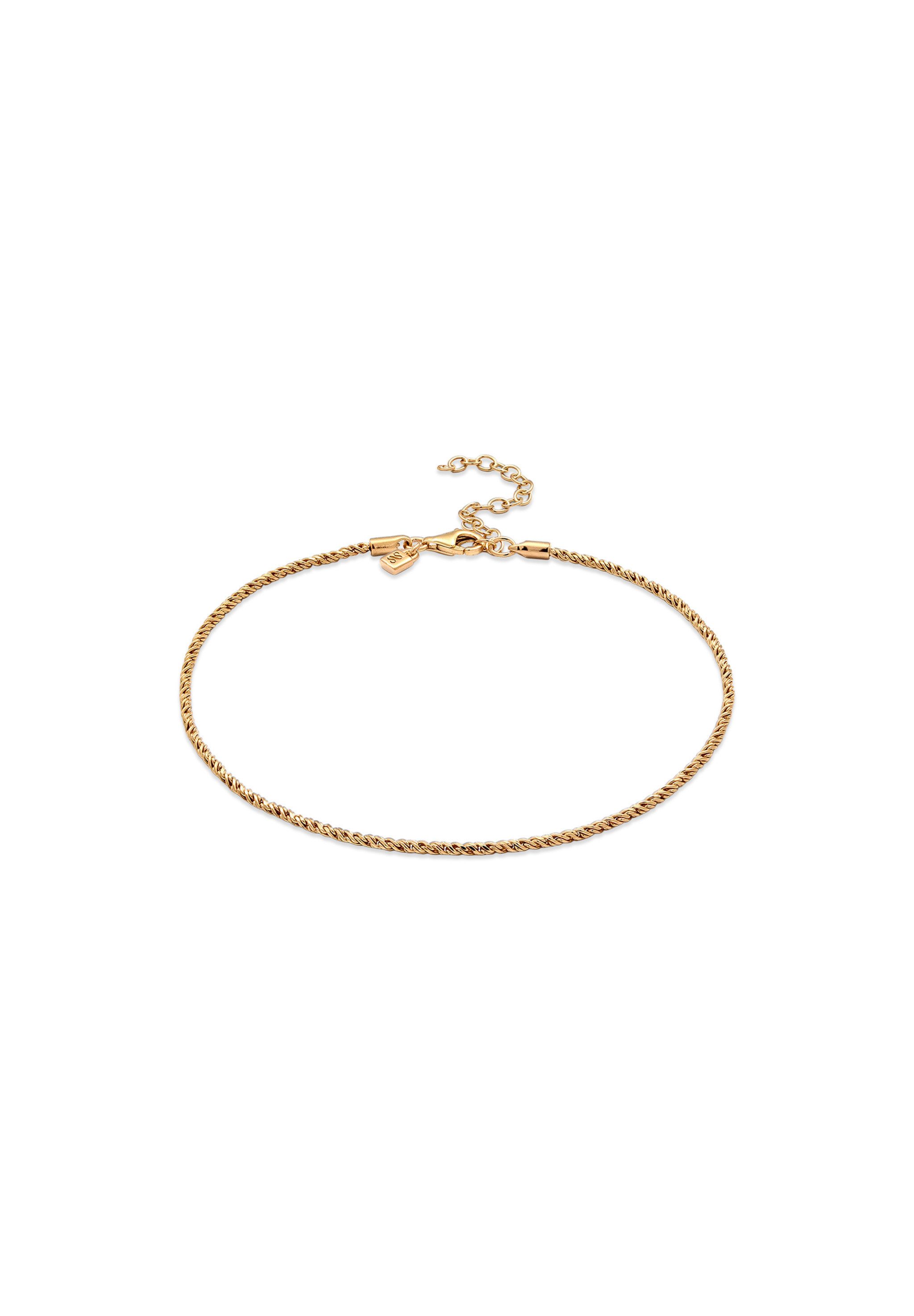 Fußkette Spiral Chain 925 Sterling Silber