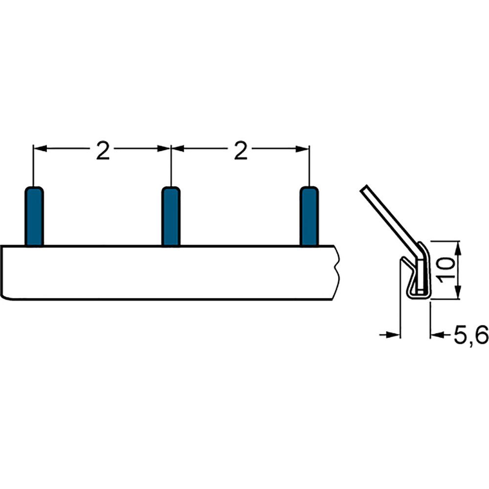SIEMENS Montageklemme Siemens 5ST37651 Sammelschiene 63 A, L: 96.12 cm