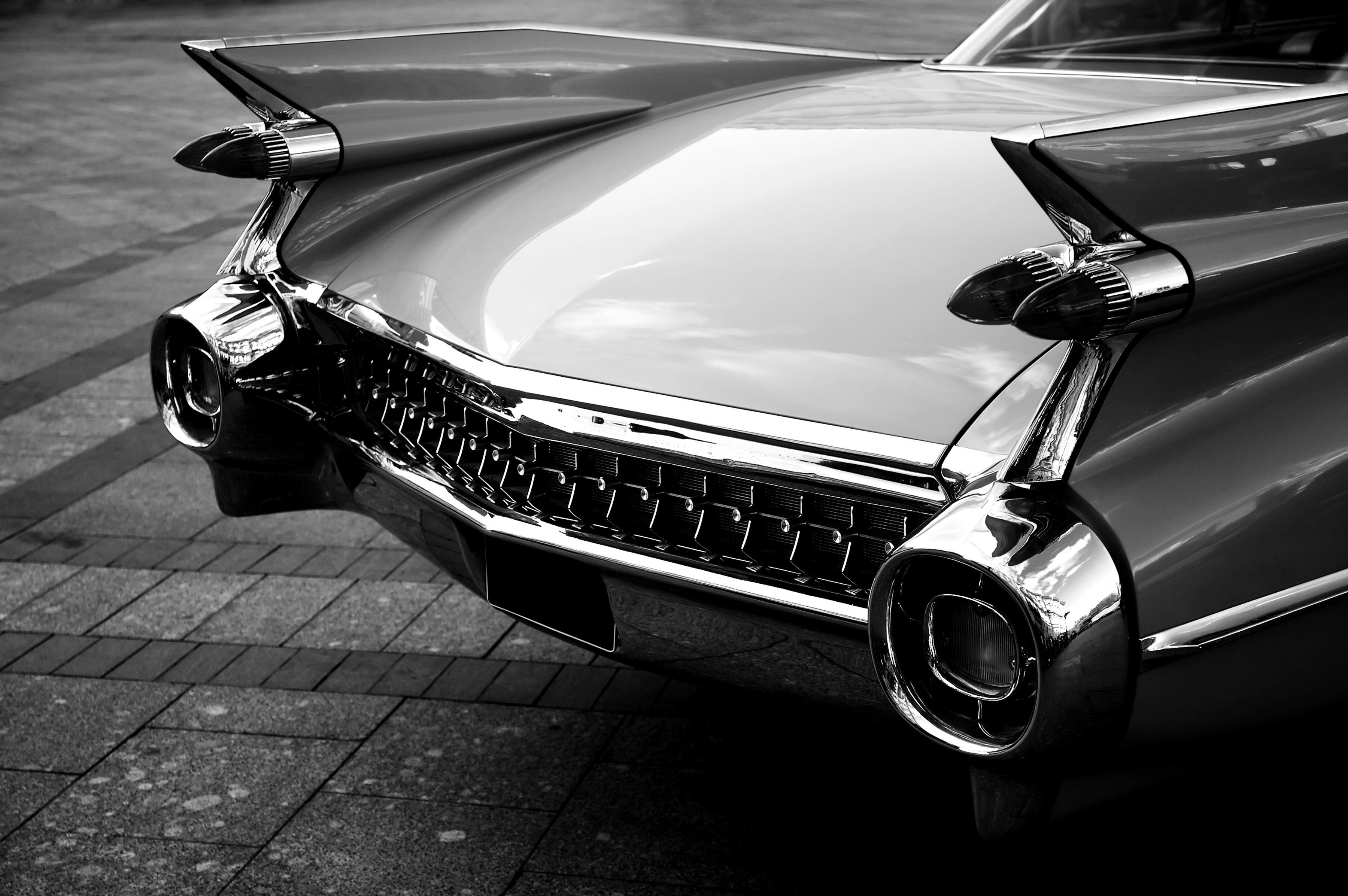 Fototapete Auto Schwarz & Weiß