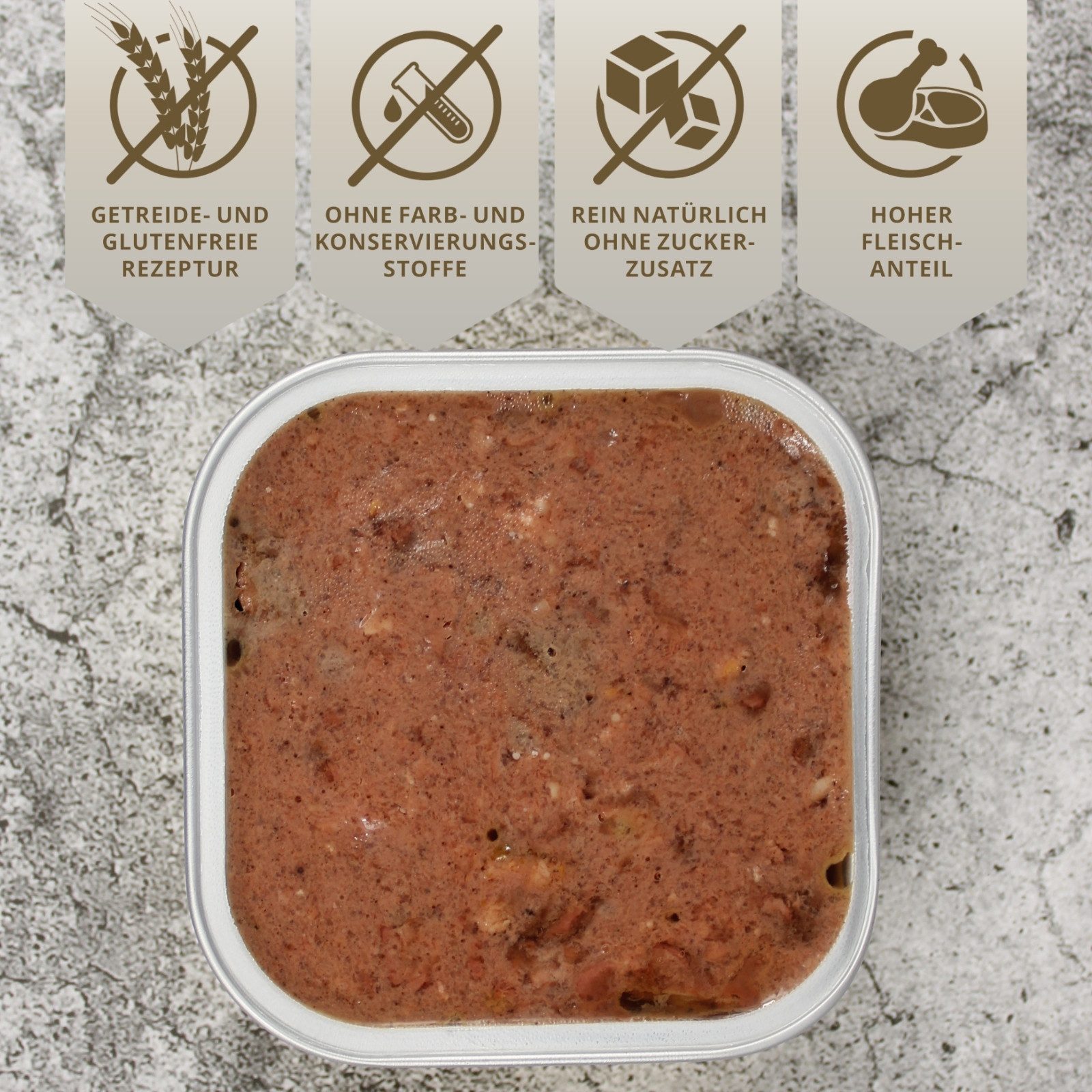 Lecker.Pet 11 x 150 g Lecker.Pet® Gino's Feine Paté Reich an Rind Hundefutter Rind, Nassfutter für: Hund