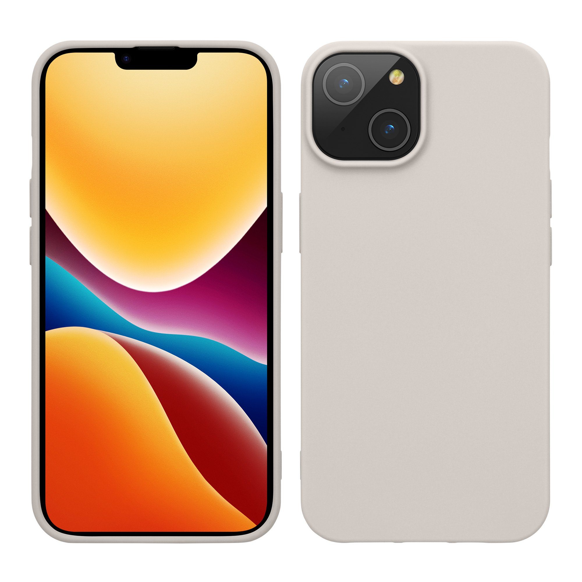 kwmobile Handyhülle Hülle für Apple iPhone 14, Hülle Silikon - Soft Handyhülle - Handy Case Cover