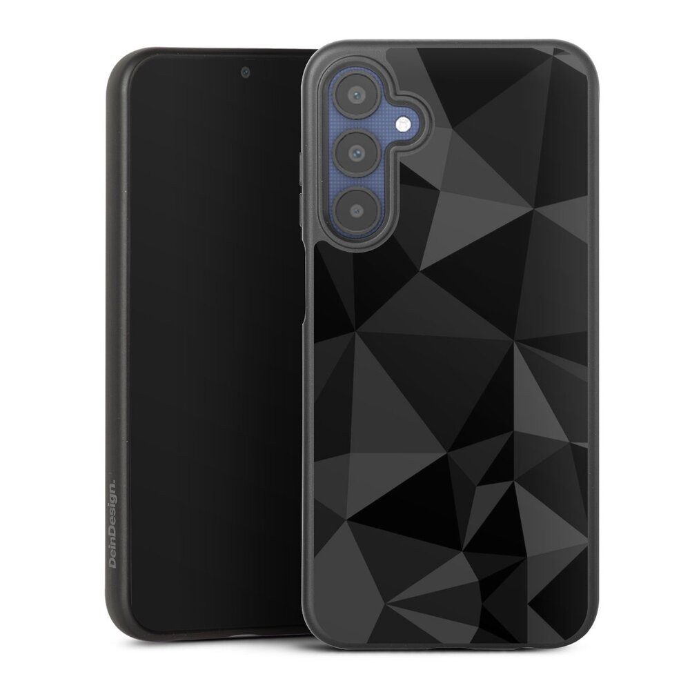 DeinDesign Handyhülle Geometric Muster Abstrakt Polygon Pattern Black, Samsung Galaxy A25 5G Organic Case Bio Hülle Nachhaltige Handyhülle