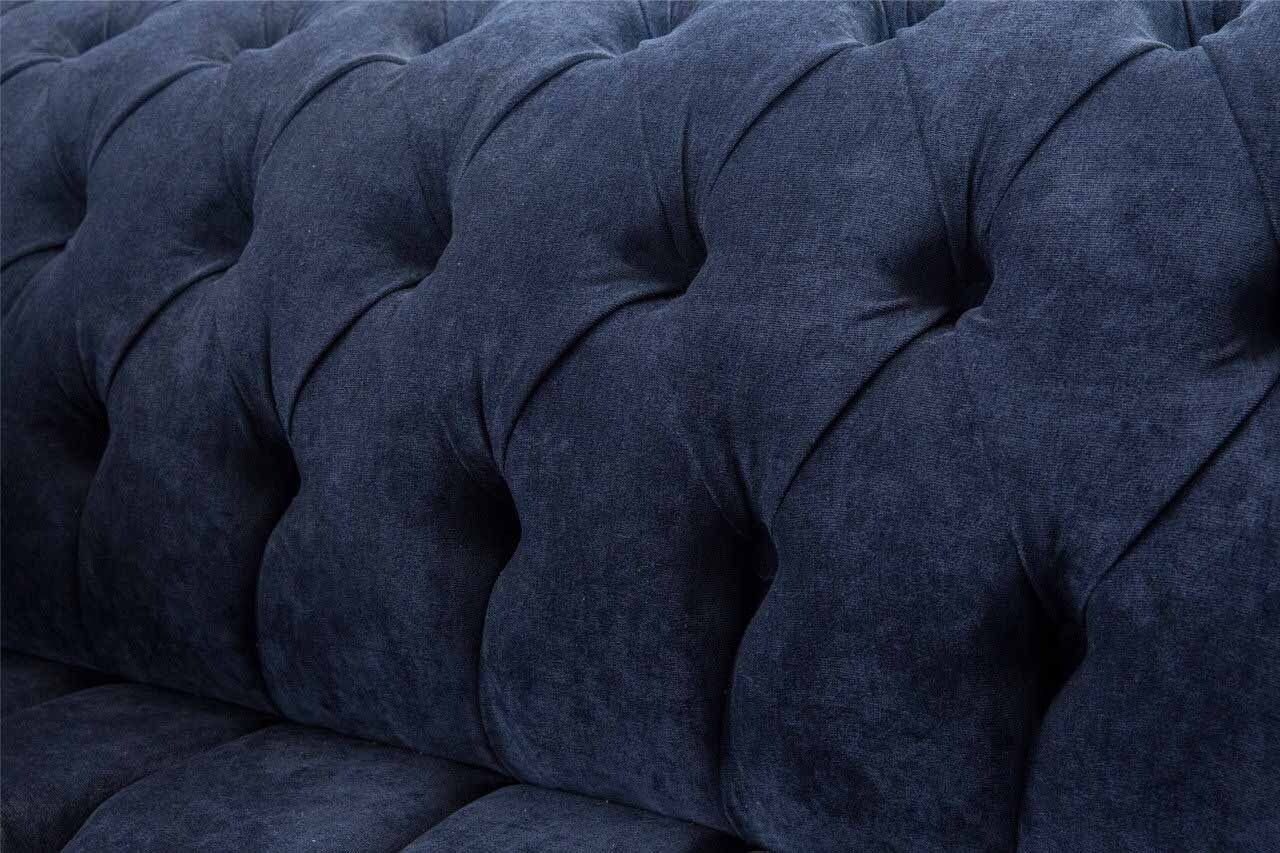 JVmoebel Neu, Blau Couch Design Sofa Chesterfield In Sitzer Sofas Europe Made Sofa Polster Couchen 2