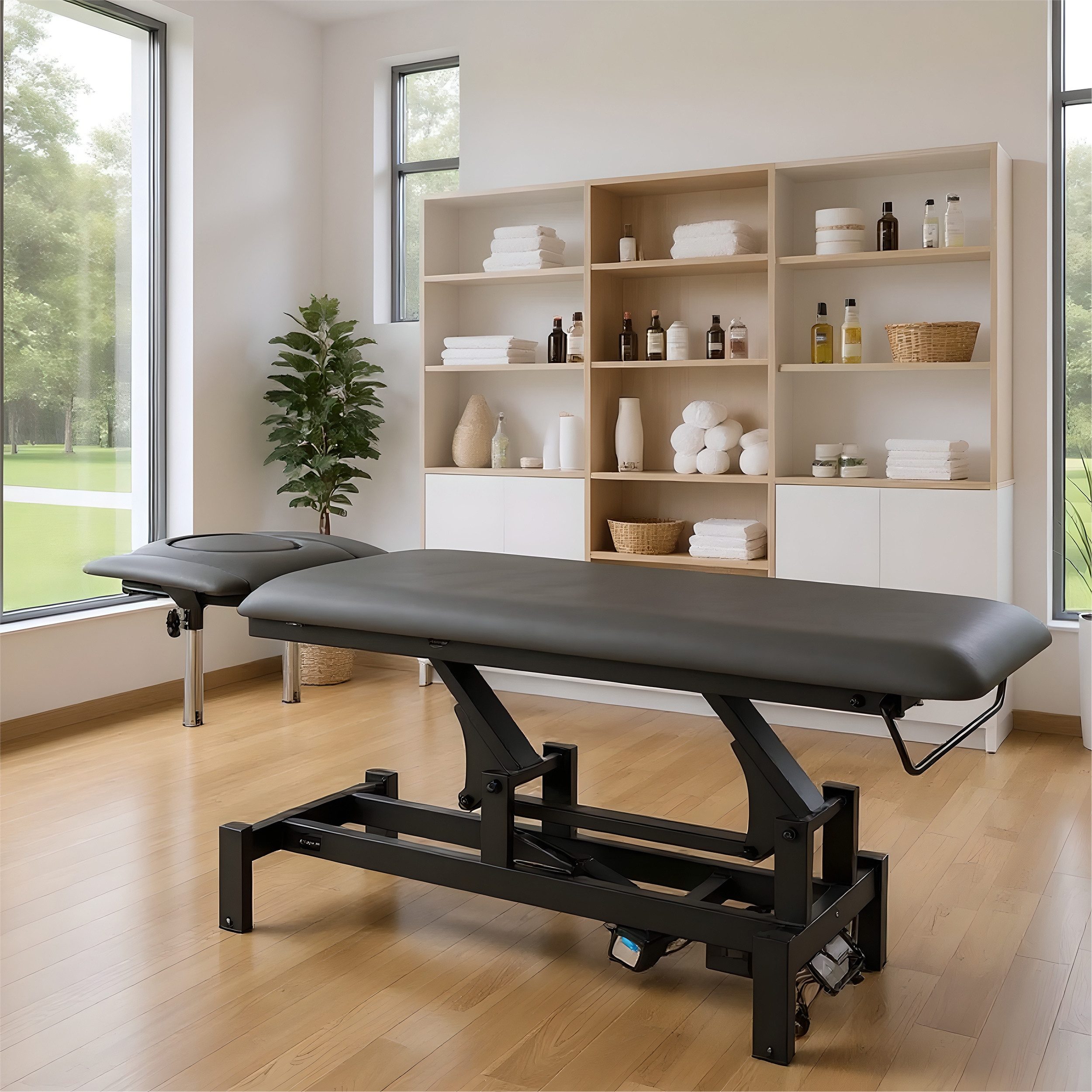 Habys Massageliege Fortis 4 Ergo Elektrische Behandlungsliege Hellgrau-Weiß HR