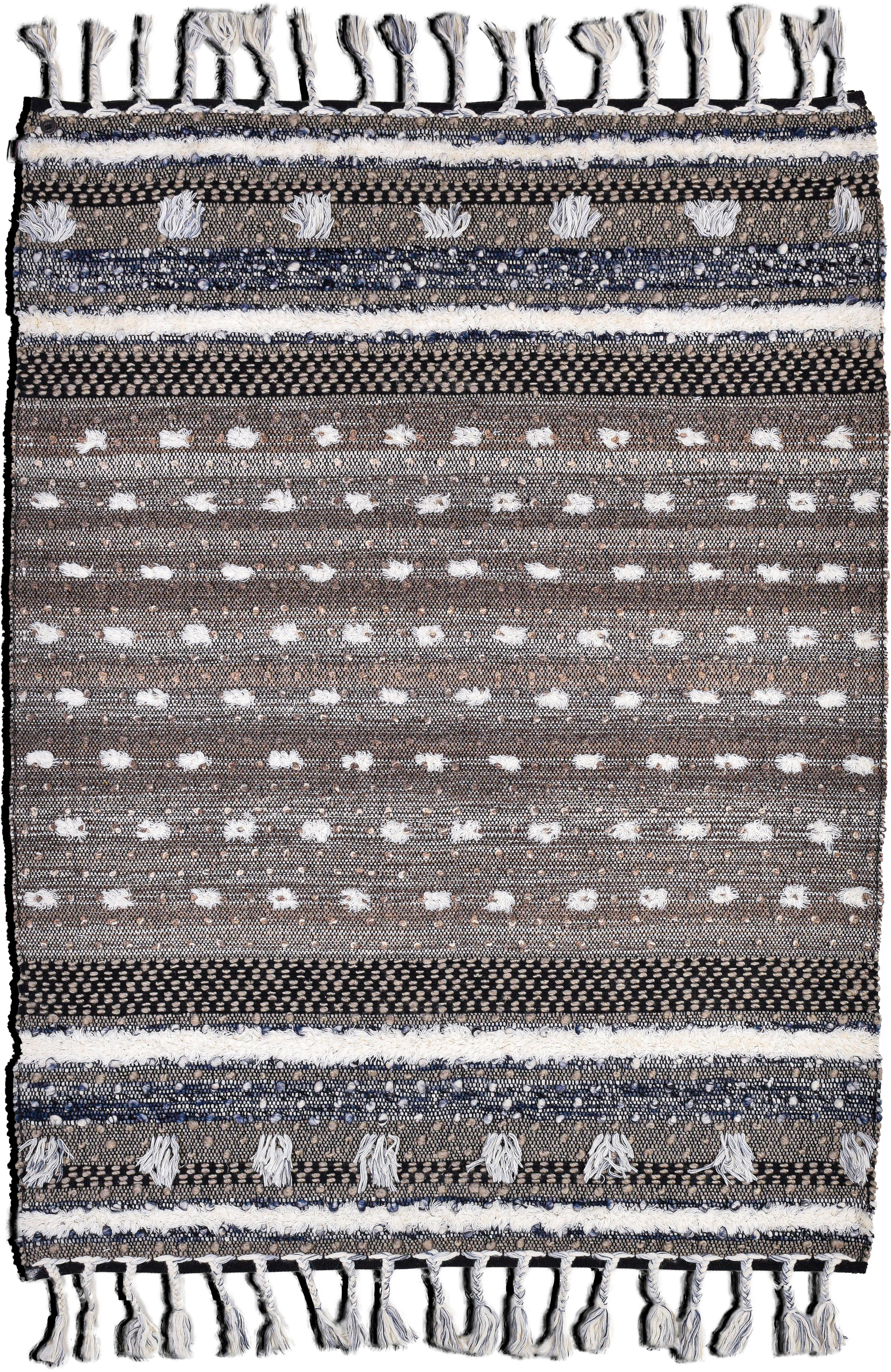 TOM TAILOR HOME Wollteppich Vintage Funky Nature, rechteckig, Höhe: 5 mm, reine Wolle, handgewebt, mit Fransen. Reduzierter Preis € 114,99. Unverbindliche Preisempfehlung € 159,00