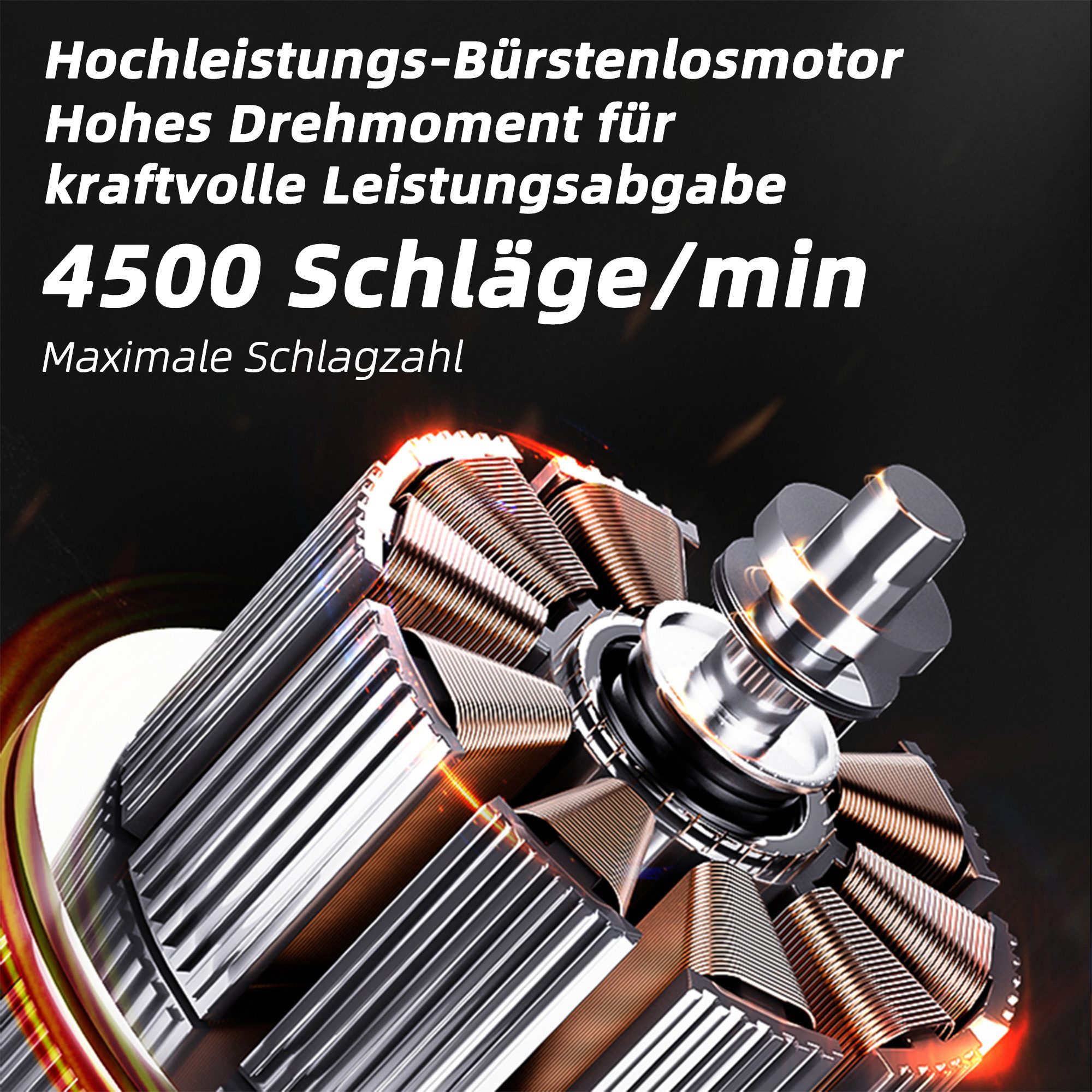 DELI Akku-Bohrhammer Akku-Bohrhammer 20V bürstenloser Motor