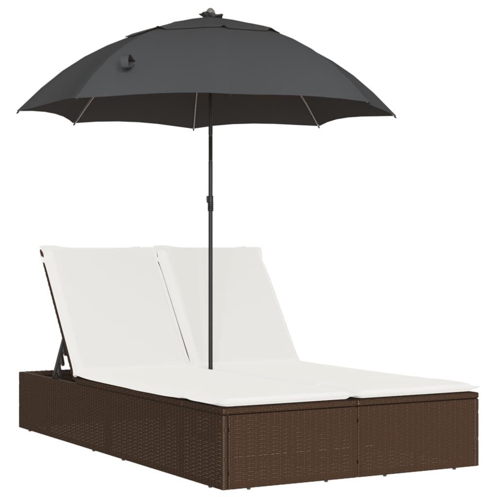 vidaXL Gartenliege Doppel-Sonnenliege mit Kissen & günstig online kaufen