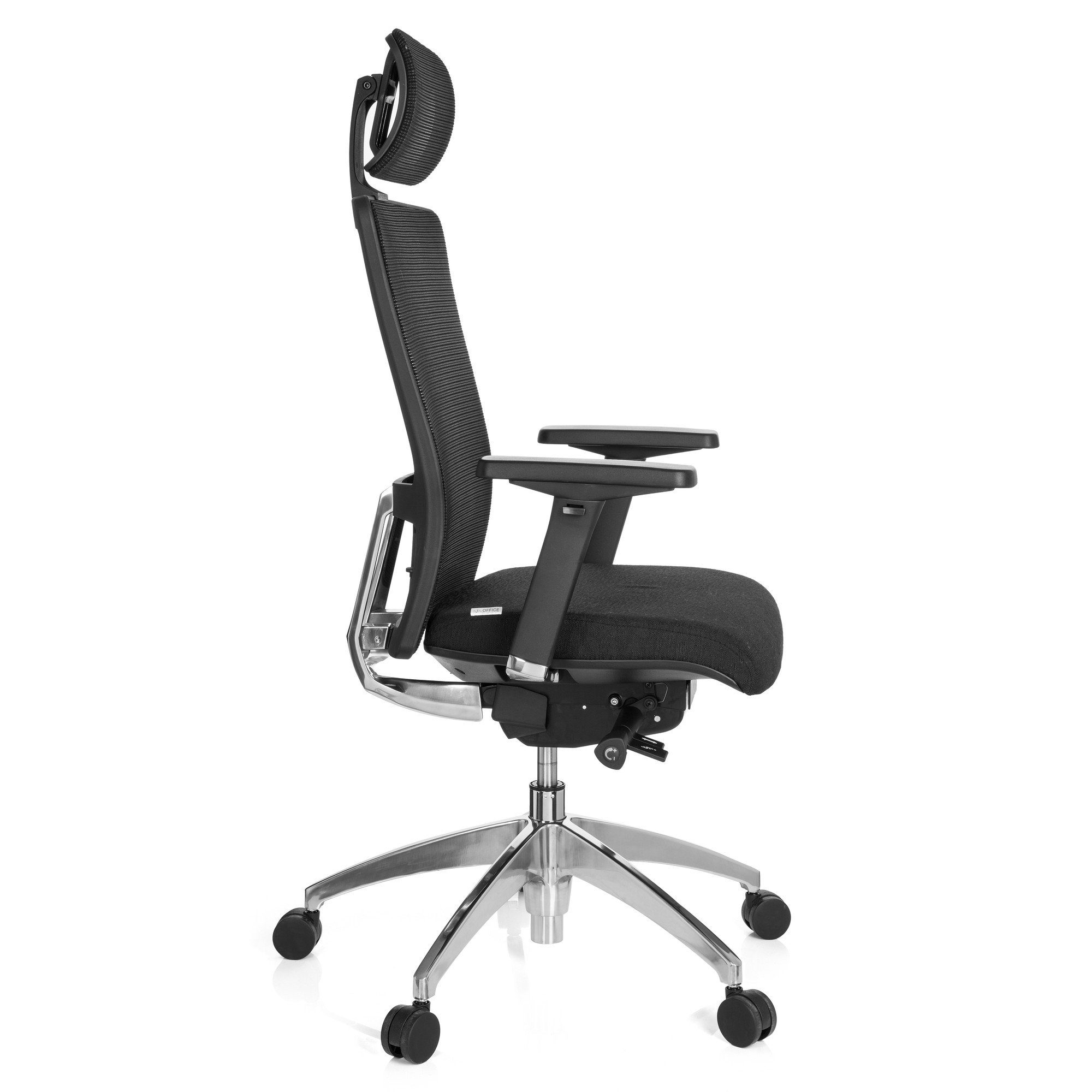 Stoff/Netzstoff ergonomisch ASTRA Schwarz OFFICE hjh Bürostuhl Profi (1 St), Drehstuhl LUX Schreibtischstuhl