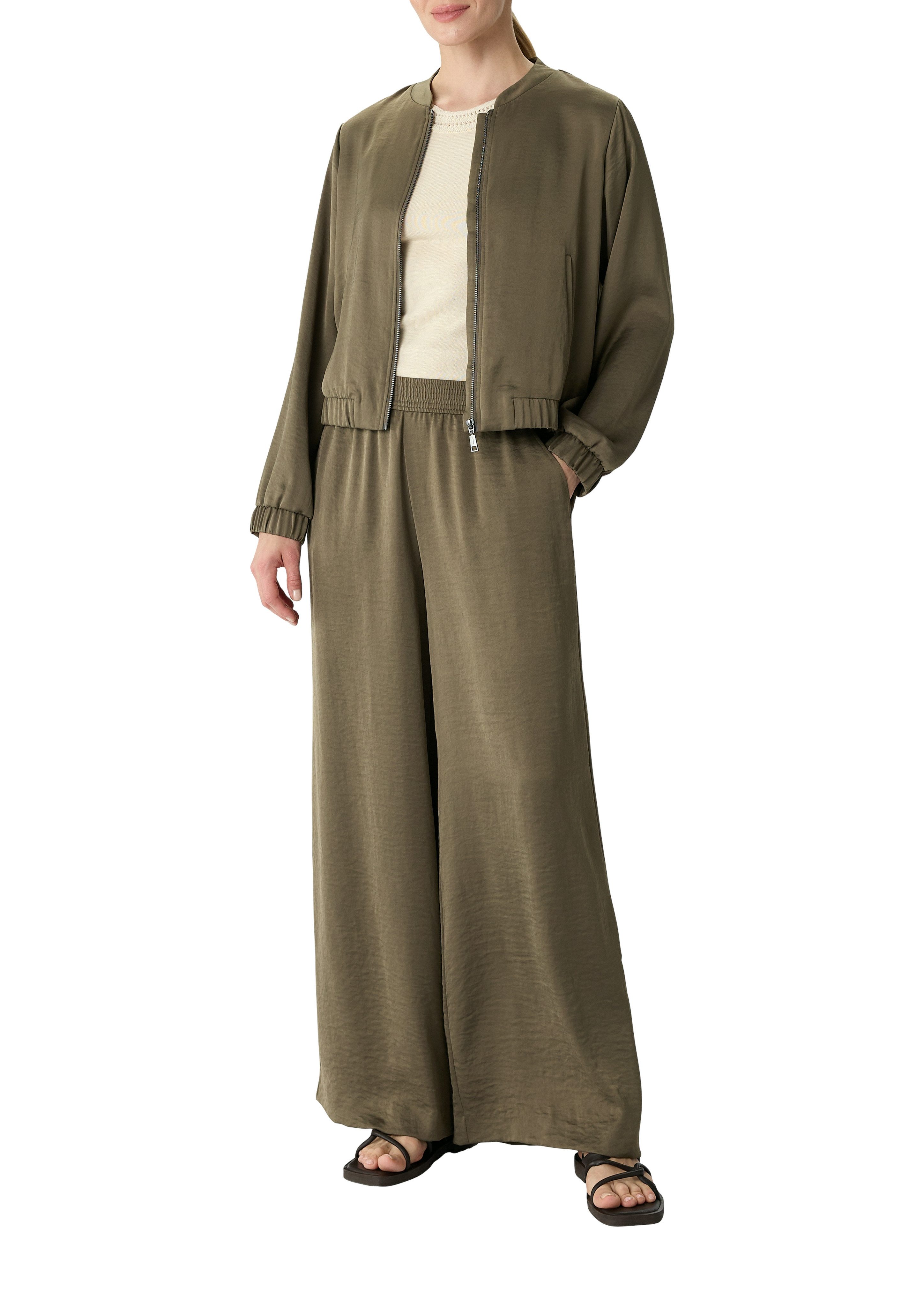 Comma Stoffhose Sommerhose mit elastischem Bund günstig online kaufen