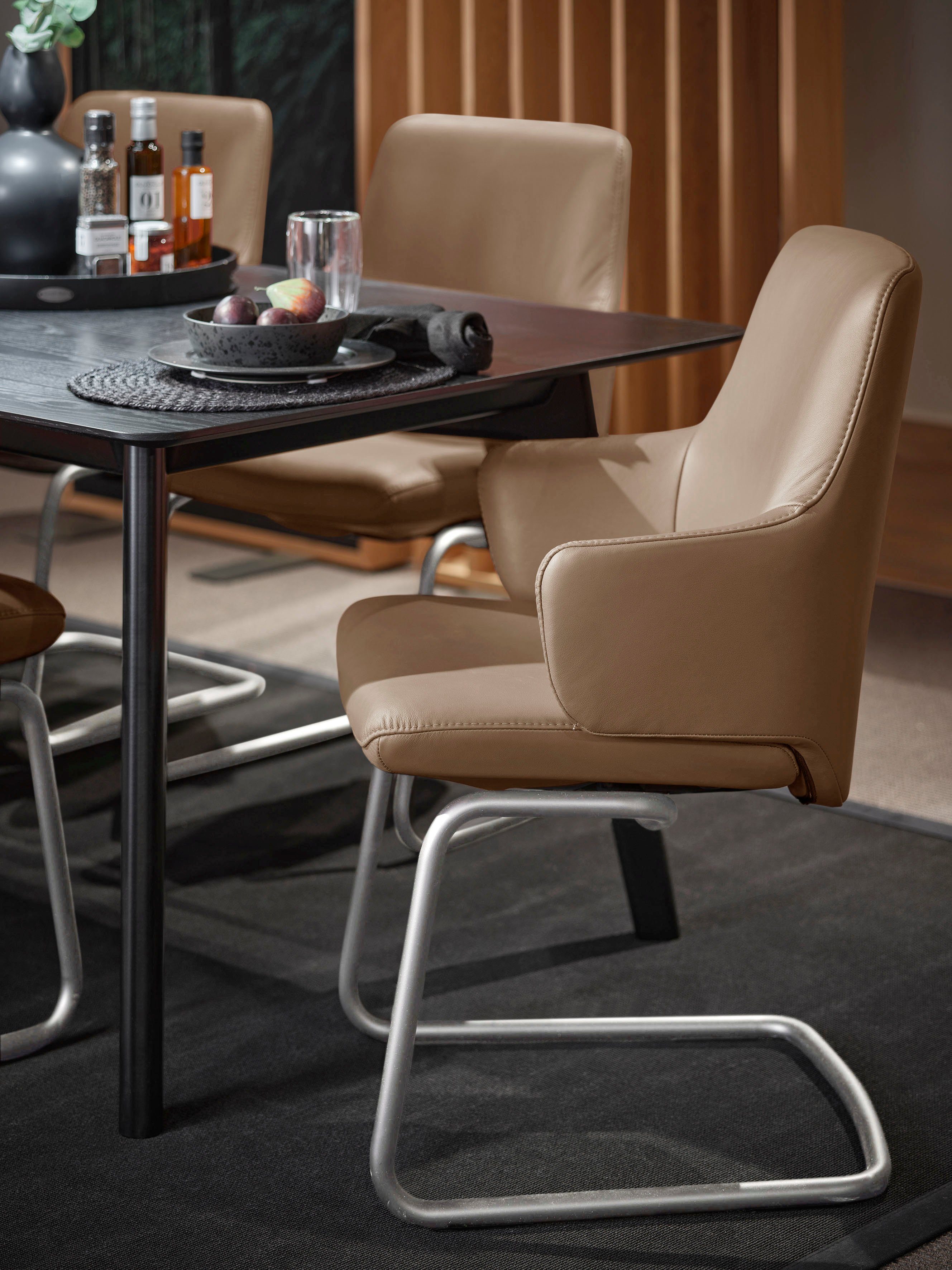 Stressless® Polsterstuhl Laurel, Low Back mit Armlehne, Размер L, mit Beinen aus Stahl in Chrom glänzend