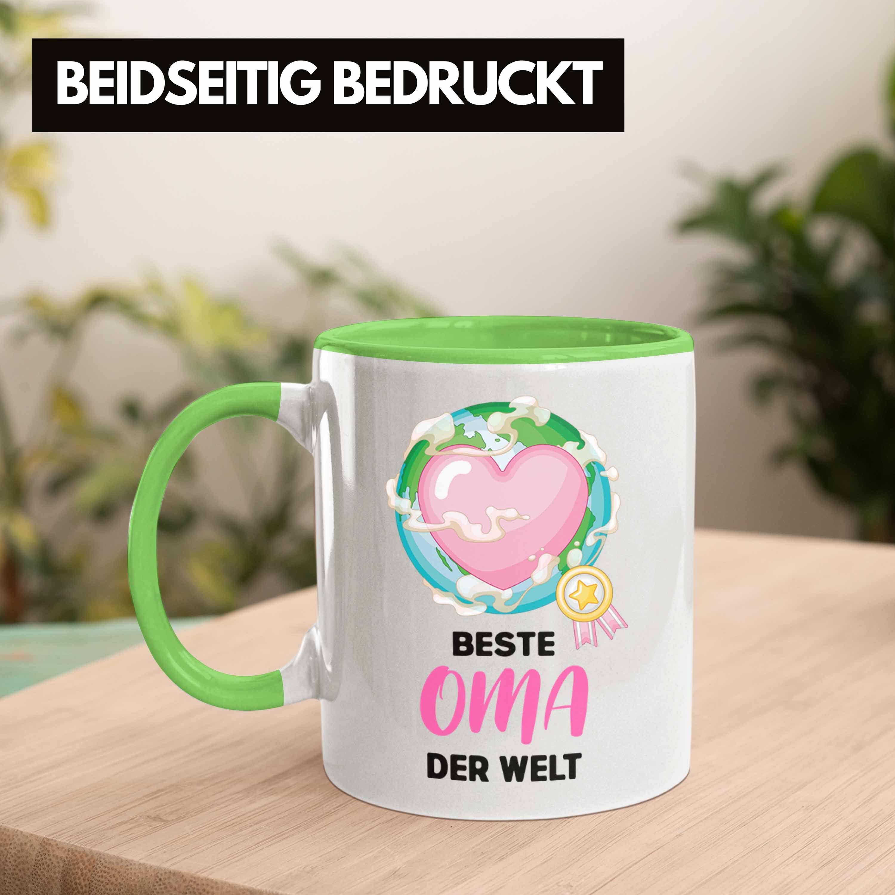 Spruch Geburtstag Beste Kaffeetasse Geschenk Der Tasse Oma Trendation - Grün Welt Lustig Enkel Trendation Weihnachten zum von Tasse