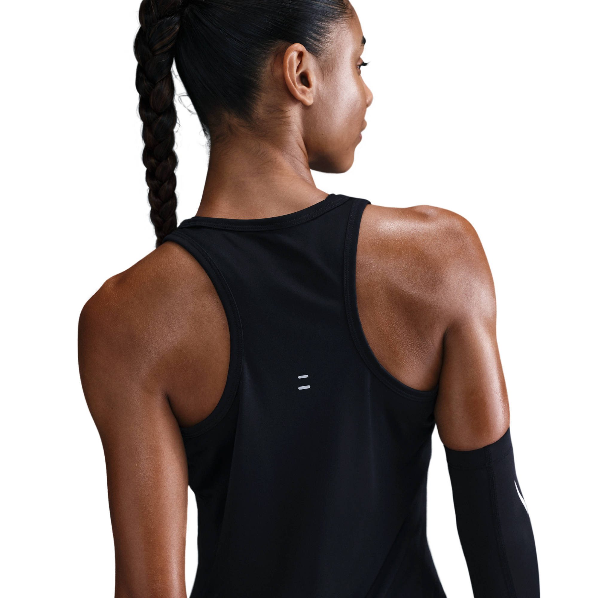 Nike Lauftop W NK TEMPO DF TANK abgerundeter Saum, schweißableitendes Dri-FIT-Material