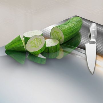 DEQORI Schneidebrett 'Elegantes Vektordesign', Glas, Platte Frühstücksbrett Schneideplatte