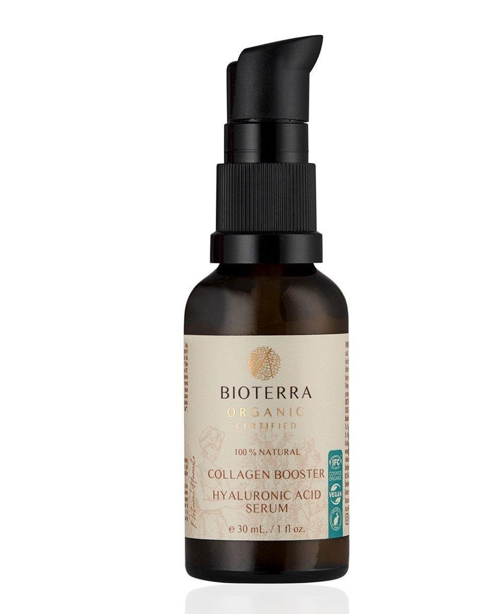 BIOTERRA Hyaluron Serum Bio Kollagen Hyaluron 2 in 1 Serum Gesichtsserum für alle Hauttypen, 1-tlg., 30ml antifalten anti-aging hyaluron kollagen