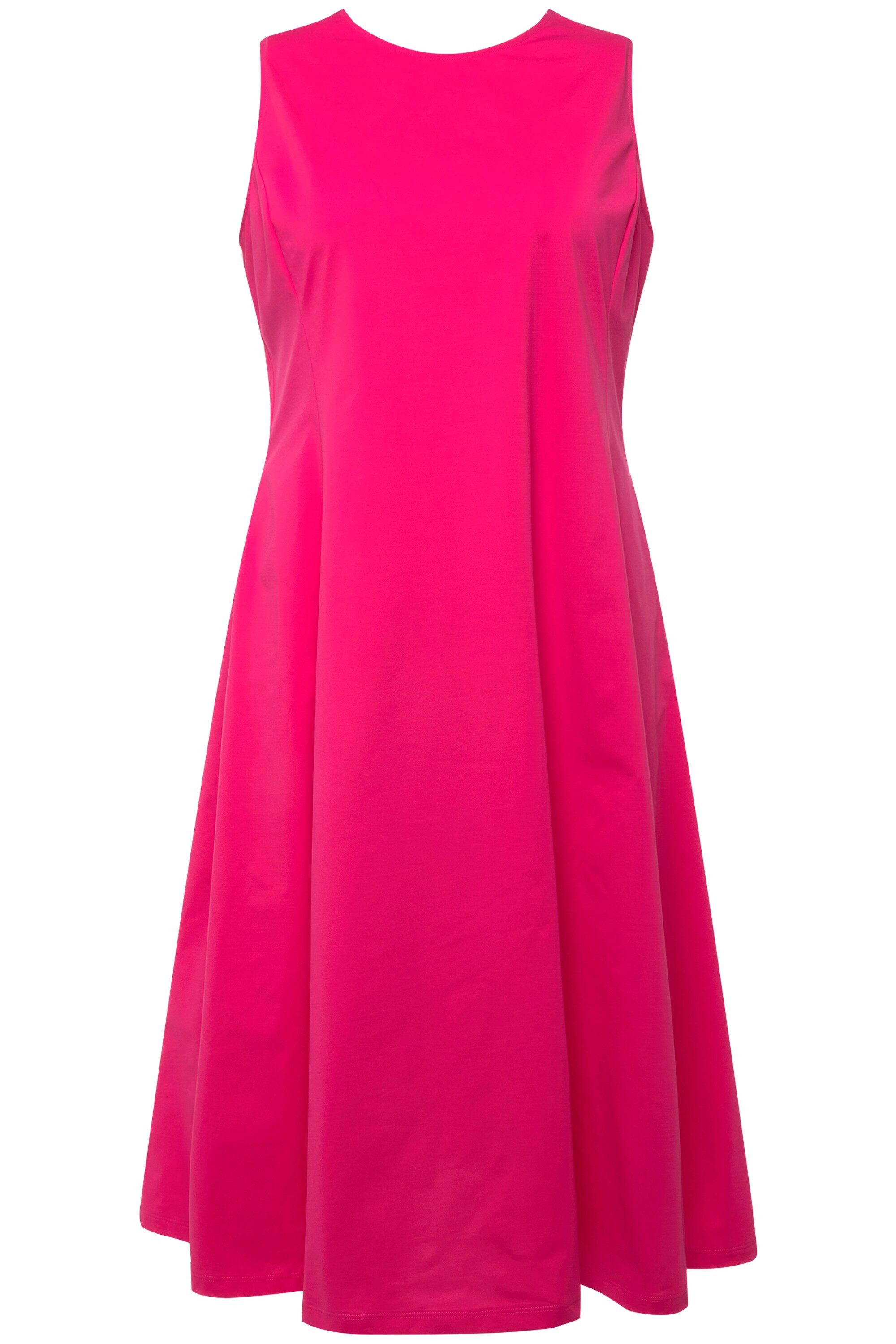 Ulla Popken Maxikleid Midikleid A-Linie Rundhals günstig online kaufen