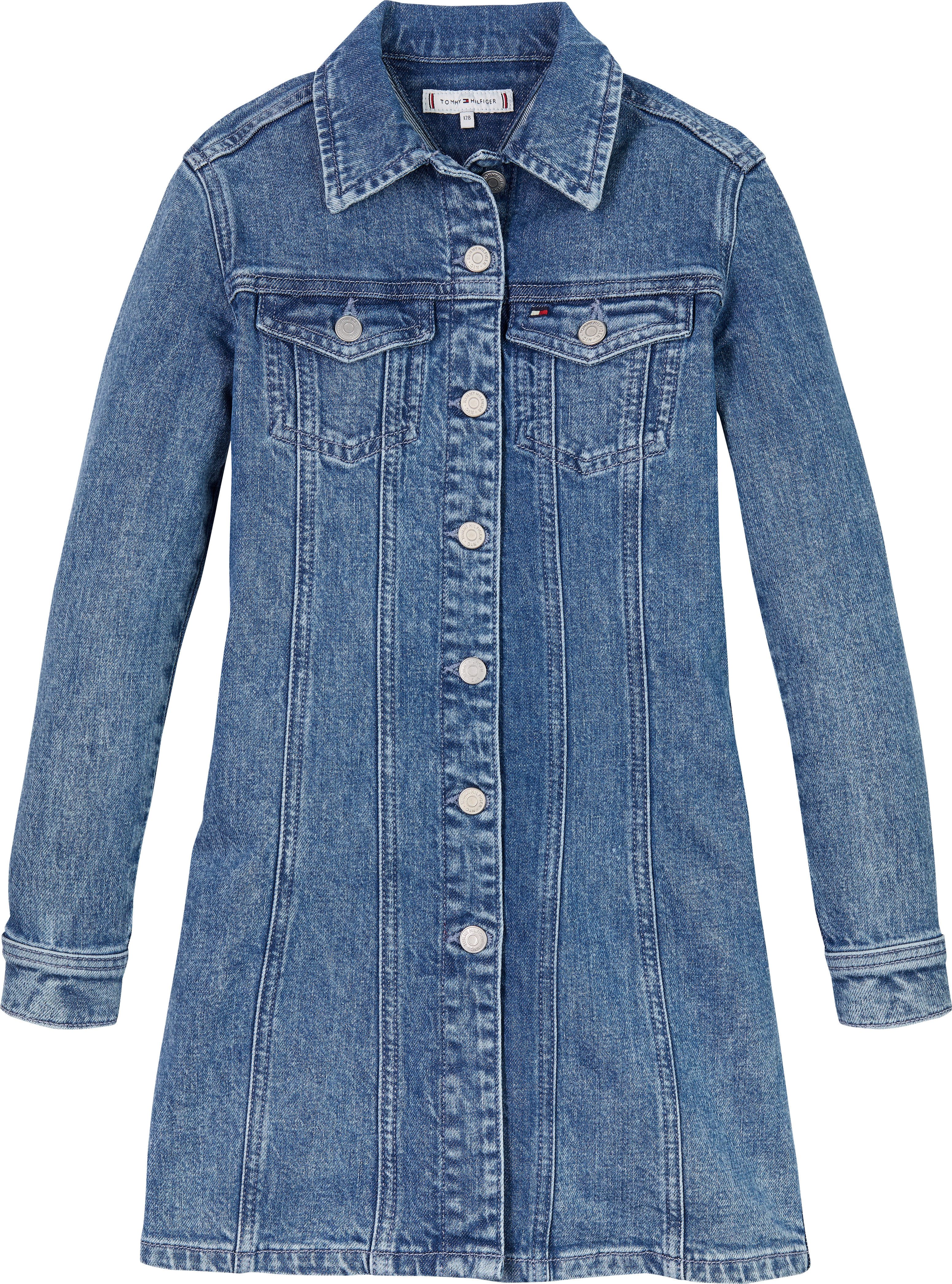 Tommy Hilfiger Jeanskleid DENIM DRESS LS mit Brusttaschen, in blauer Waschung – Bild 4 von 5