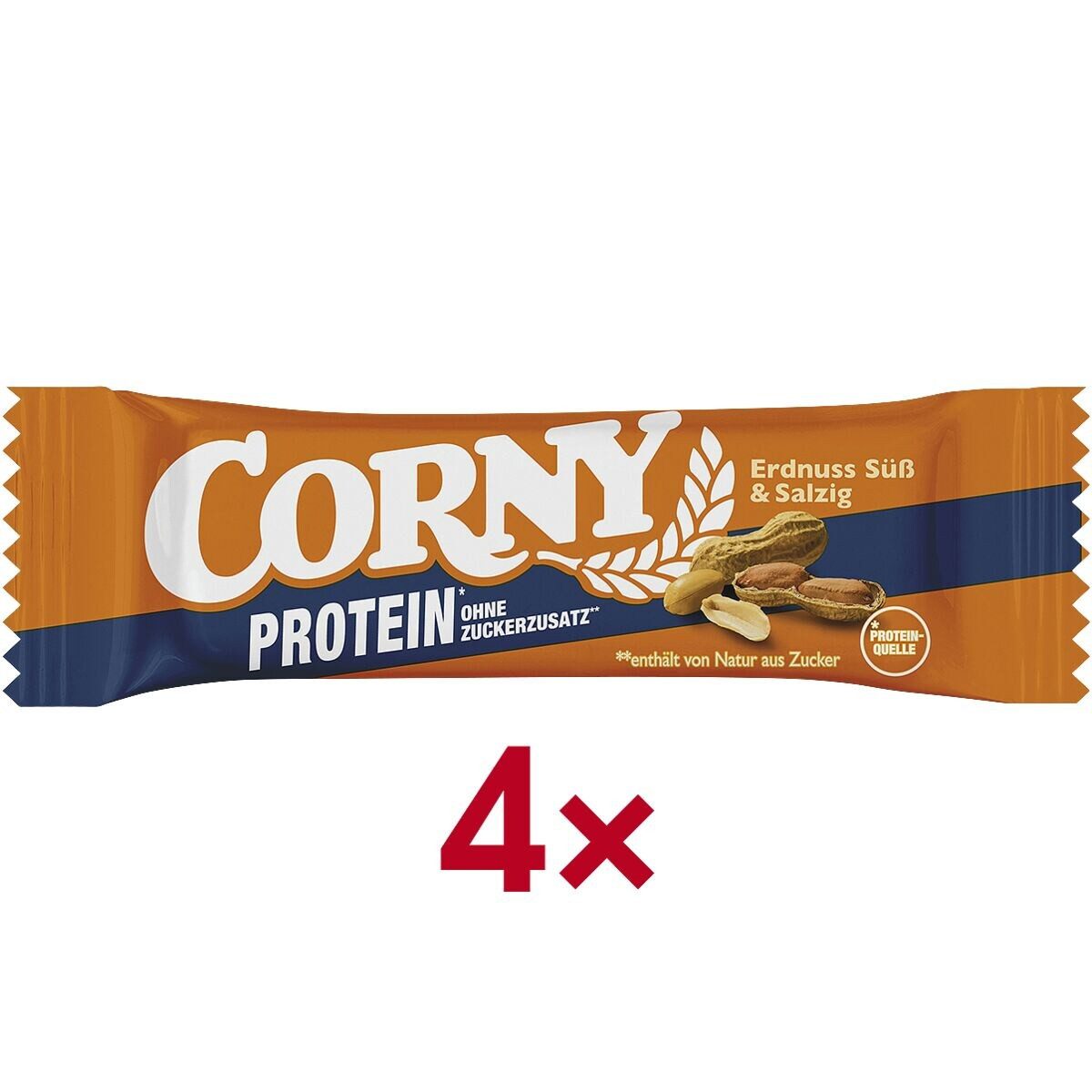 CORNY Classic Protein Erdnuss Süß & Salzig Riegel, 4x 25 g Müsliriegel, 24 % Protein