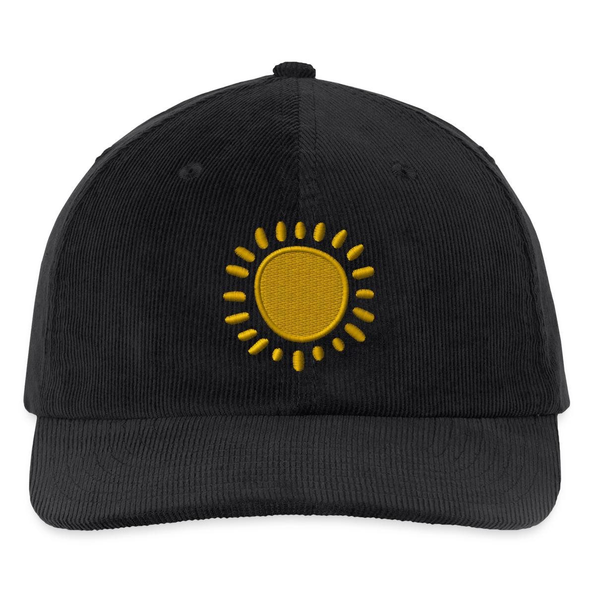 Spreadshirt Baseball Cap Sonne Gestickt Sommer Happy Vibes Bestickte Cord Cap (1-St)