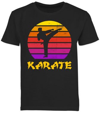 Shirtracer T-Shirt Karate Retro Sonne Kinder Sport Kleidung