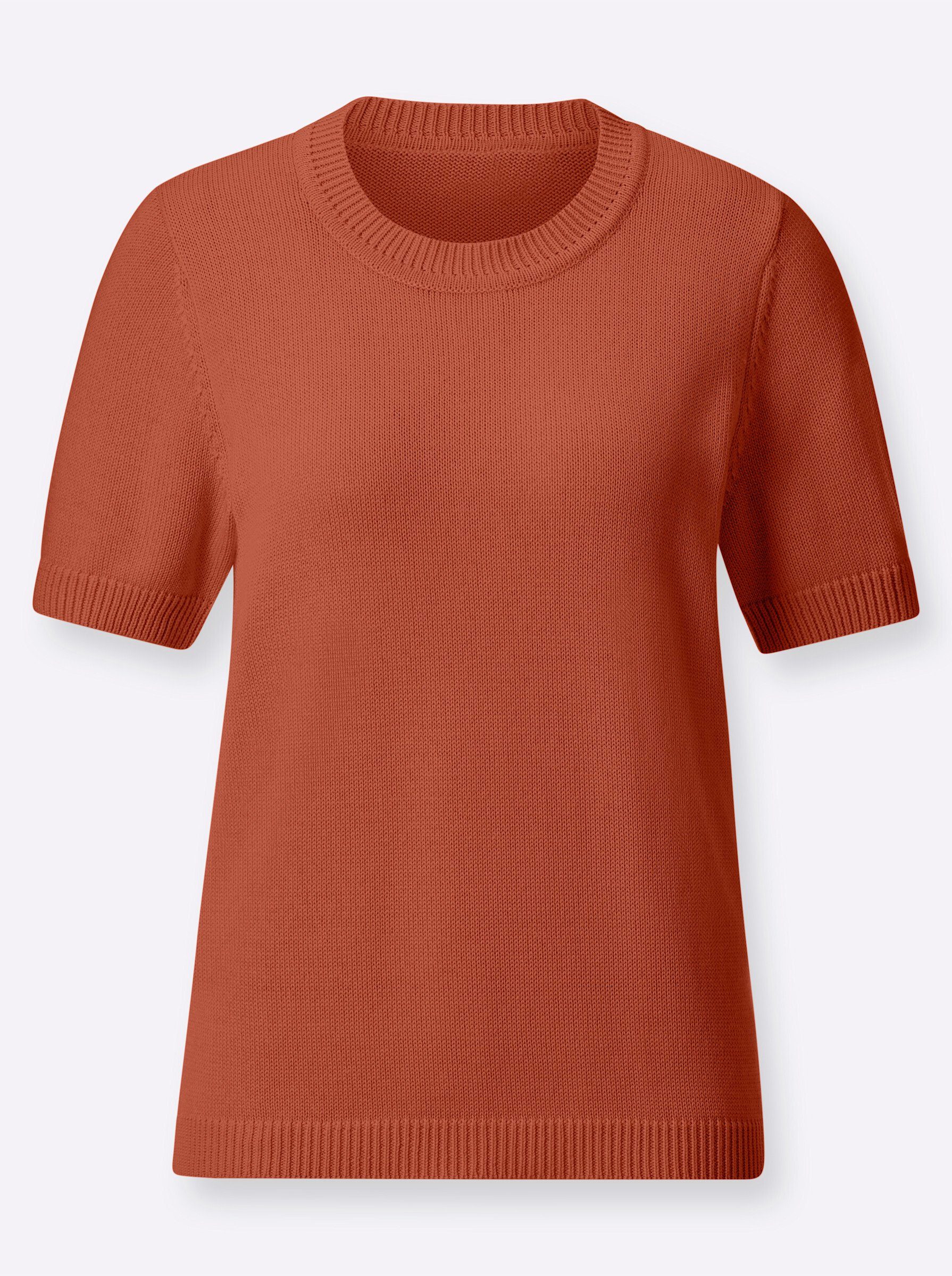 Strickpullover Pullover Kurzarm Jersey