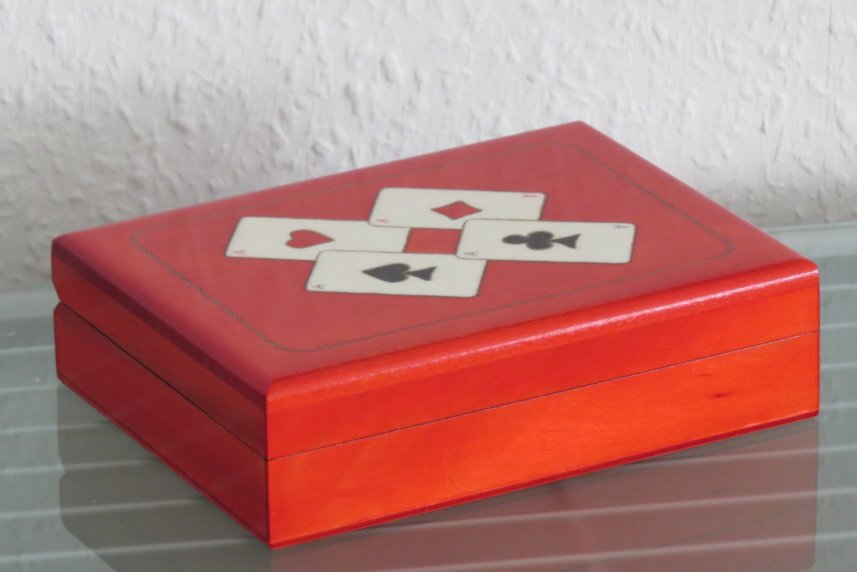 Holzprodukte Менюskasten Kartenbox Holzkästchen Kästchen Kassette Aufbewahrung Karten