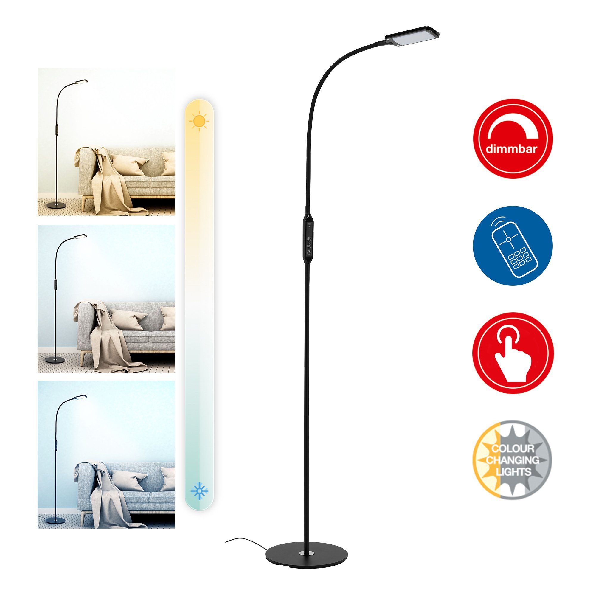 Briloner Leuchten LED Stehlampe »Rico«, 1-flammig ...