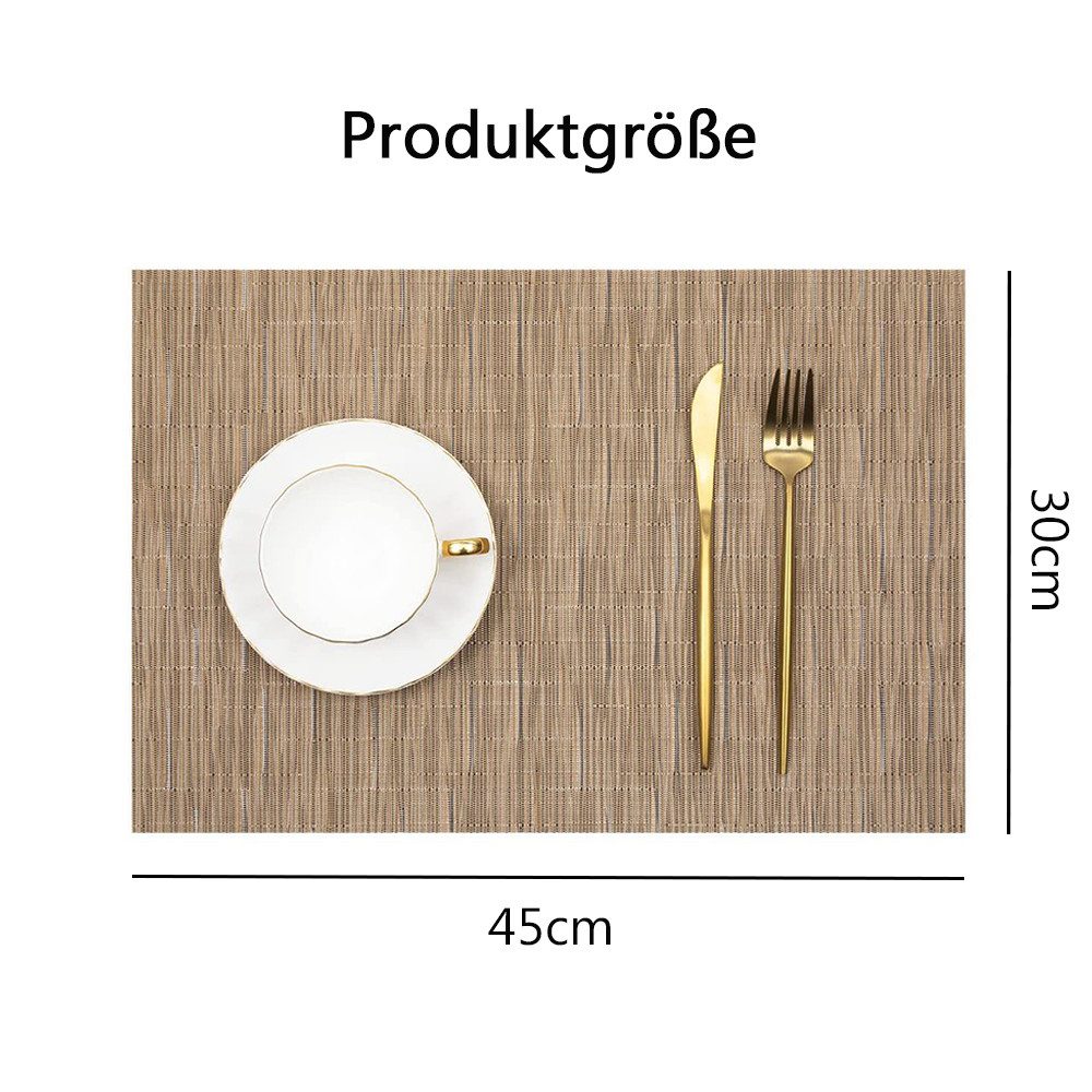 NUODWELL Platzset 6 Stück Tischsets Abwaschbar, günstig online kaufen