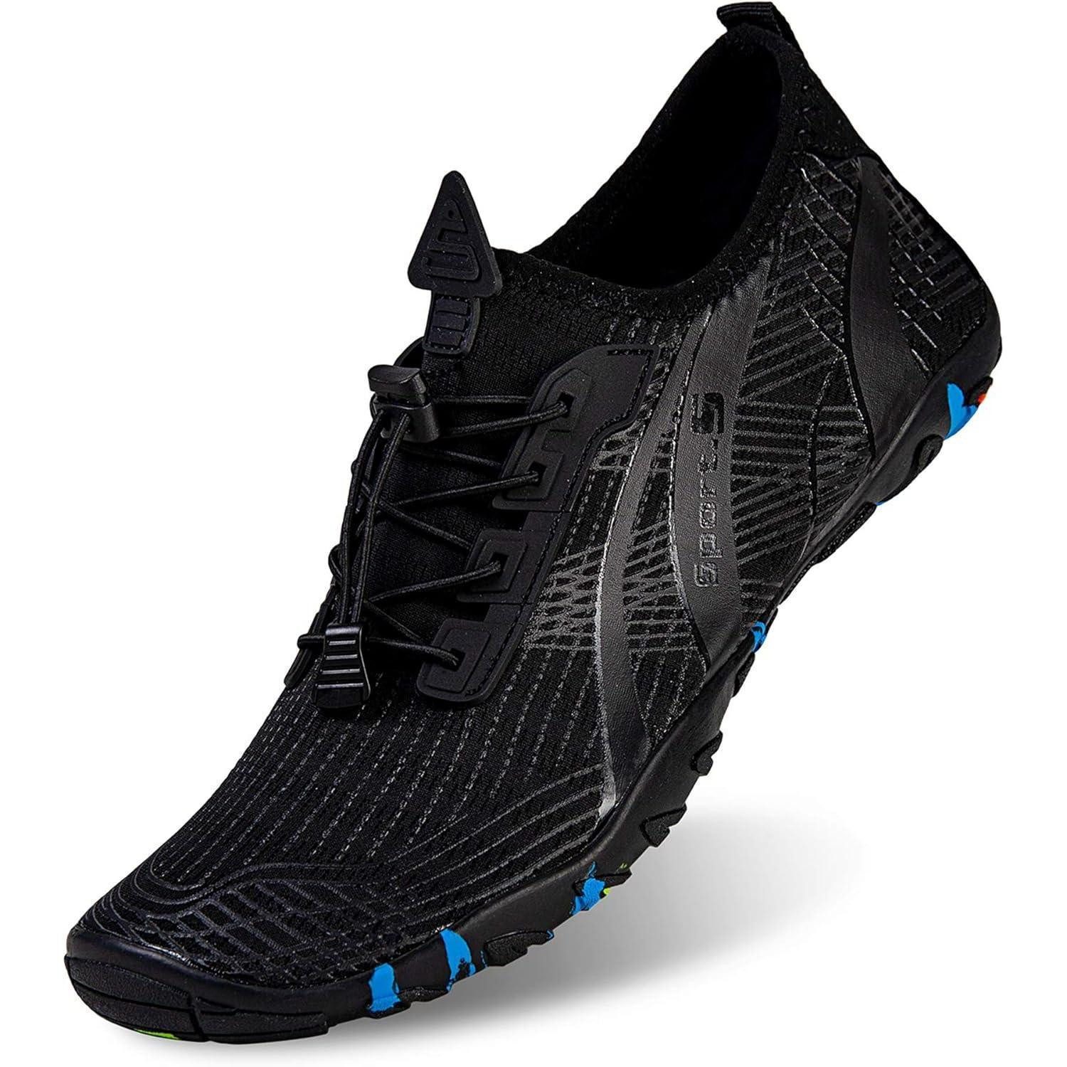 LuxusKollektion Tauchset Strandschuhe Badeschuhe Aquaschuhe Damen Herren 42 EU Dunkelschwarz