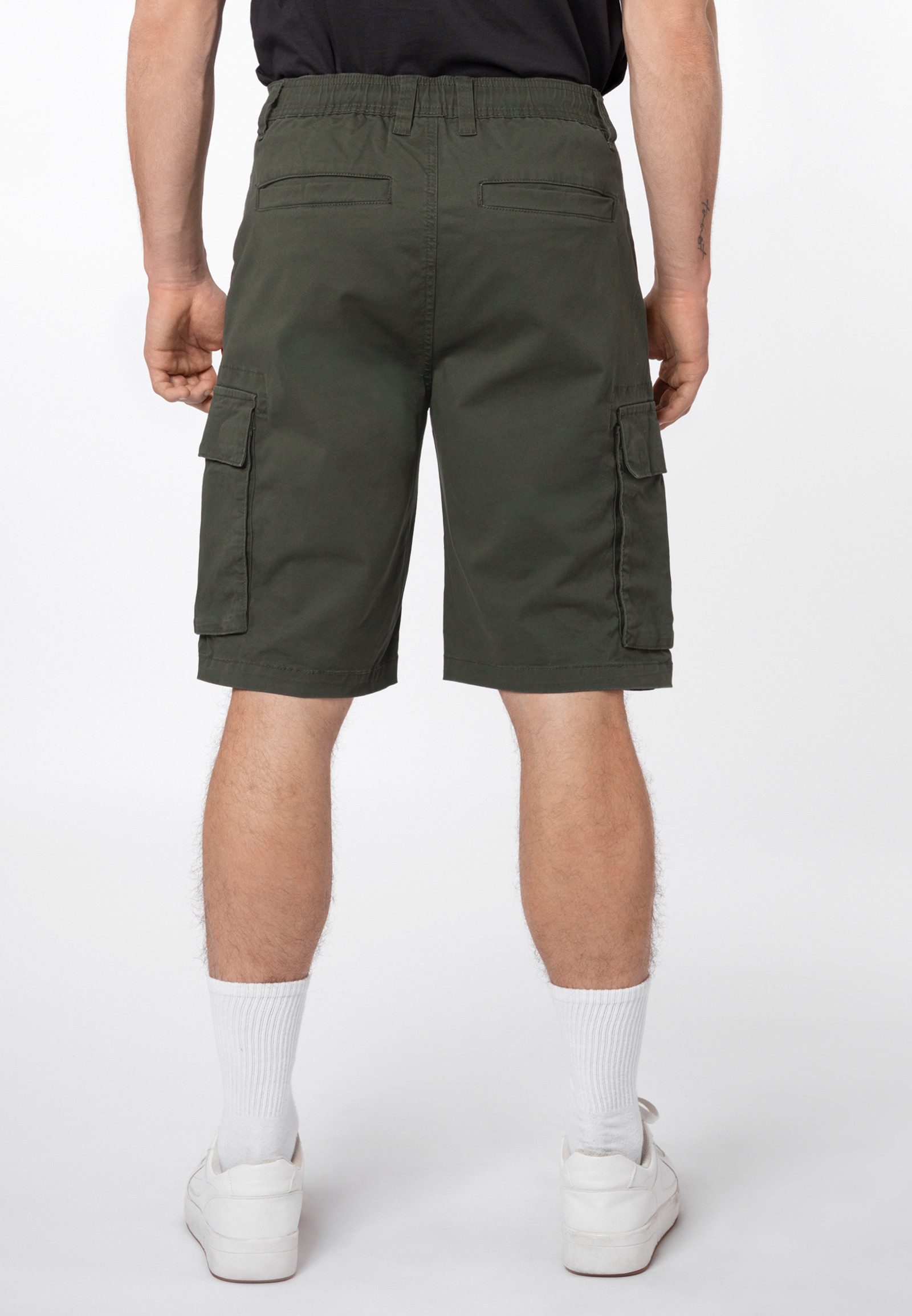 SUBLEVEL Shorts Herren Cargoshorts Kurze Stretch-Twill-Shorts, Cargotaschen